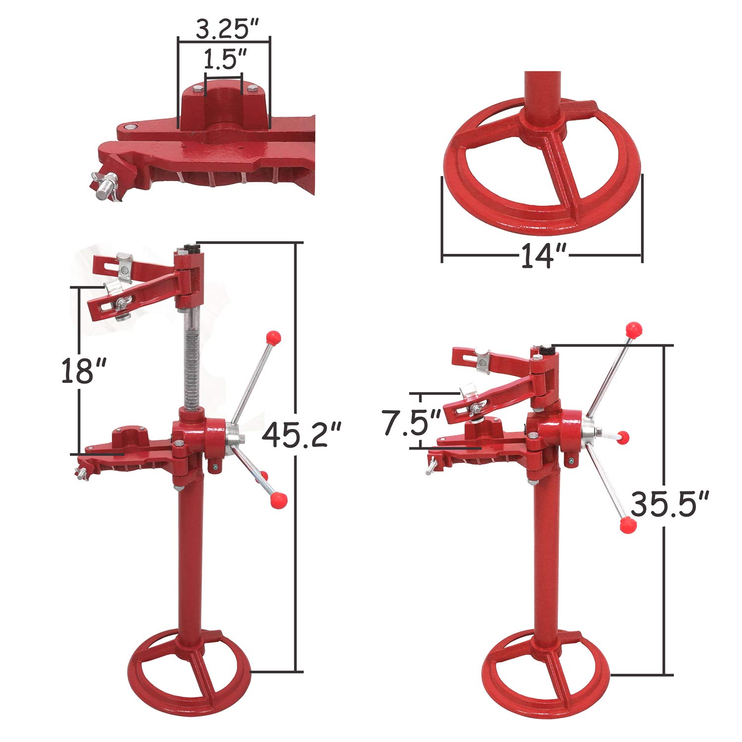 HTTMT Manual Strut Coil Spring Compressor Tool - Professional Auto Suspension Repair Kit for Car & Truck Maintenance | Perfect for DIY Mechanics & Garage Use