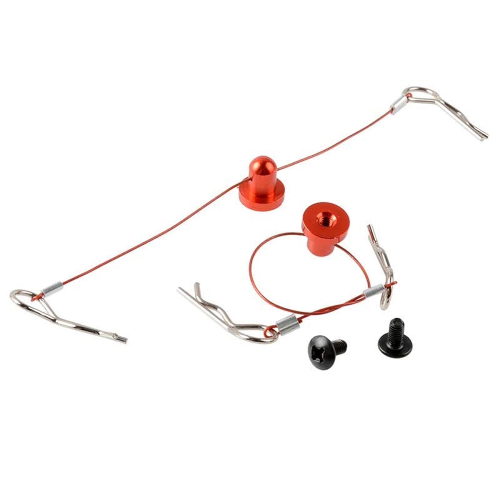 2PCS Anti-Loss Body Clip Retainer Screw Pin for 1/10 RC Car Parts - Compatible with Arram/Axial Models - Durable Wire Body Clips for RC Vehicles - Perfect for Off-Road Racing and RC Car Maintenance