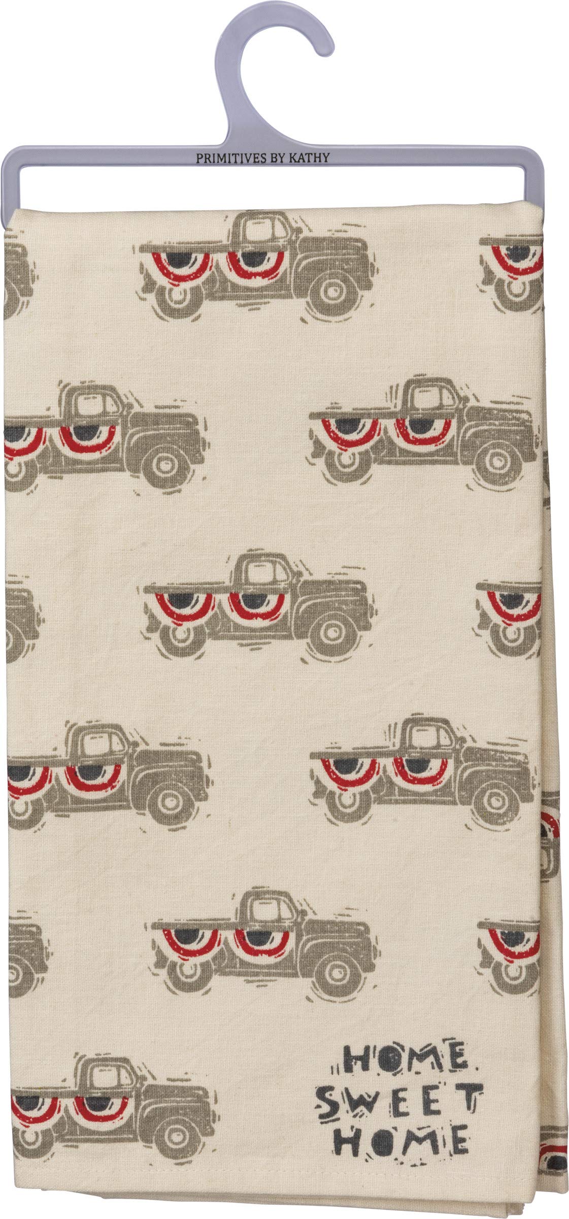 Primitives by Kathy 103958 Patriotic Dish Towel - 20 x 26-Inches Block Art Home Sweet Home - Perfect for Kitchen, Fourth of July Decor & Farmhouse Style Homes