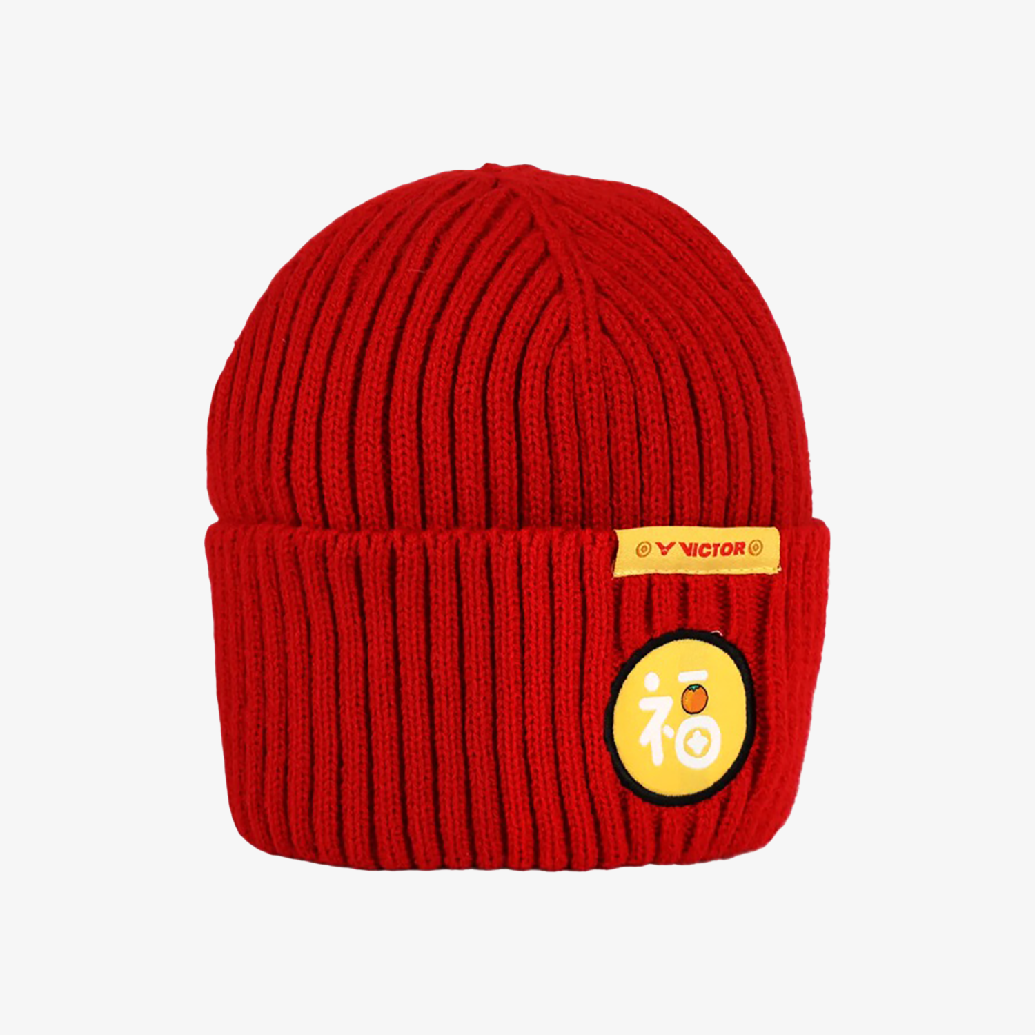 Victor 2025 Chinese New Year Beanie VC508CNY - Lucky Red Knit Hat for Year of the Snake - Festive Winter Cap for Lunar New Year Celebrations, Family Gatherings & Holiday Gifts