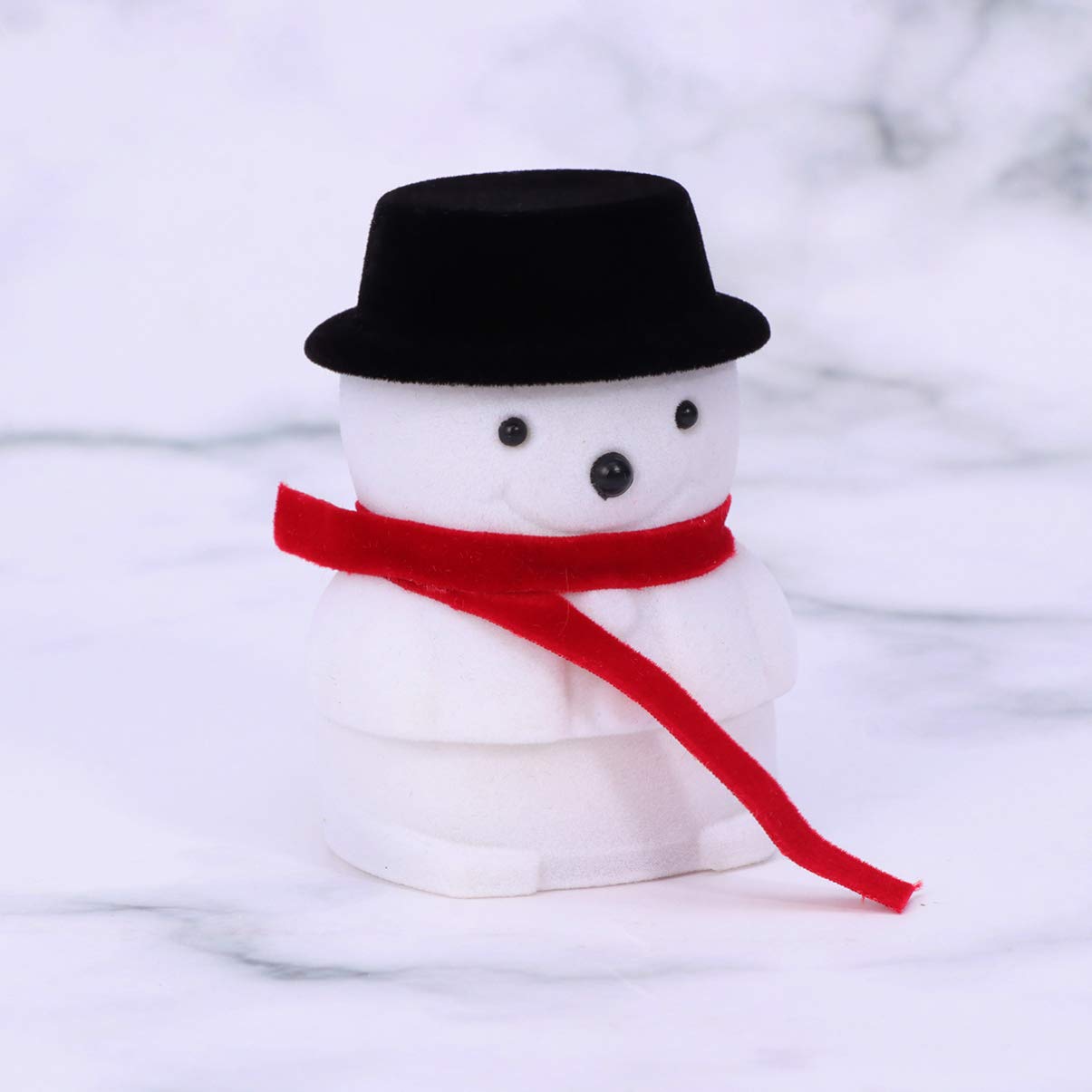 Amosfun Earring Case & Jewelry Box - Christmas Snowman Design Ring Holder for Engagement, Wedding, Xmas Party - Perfect for Jewelry Storage & Gift Giving