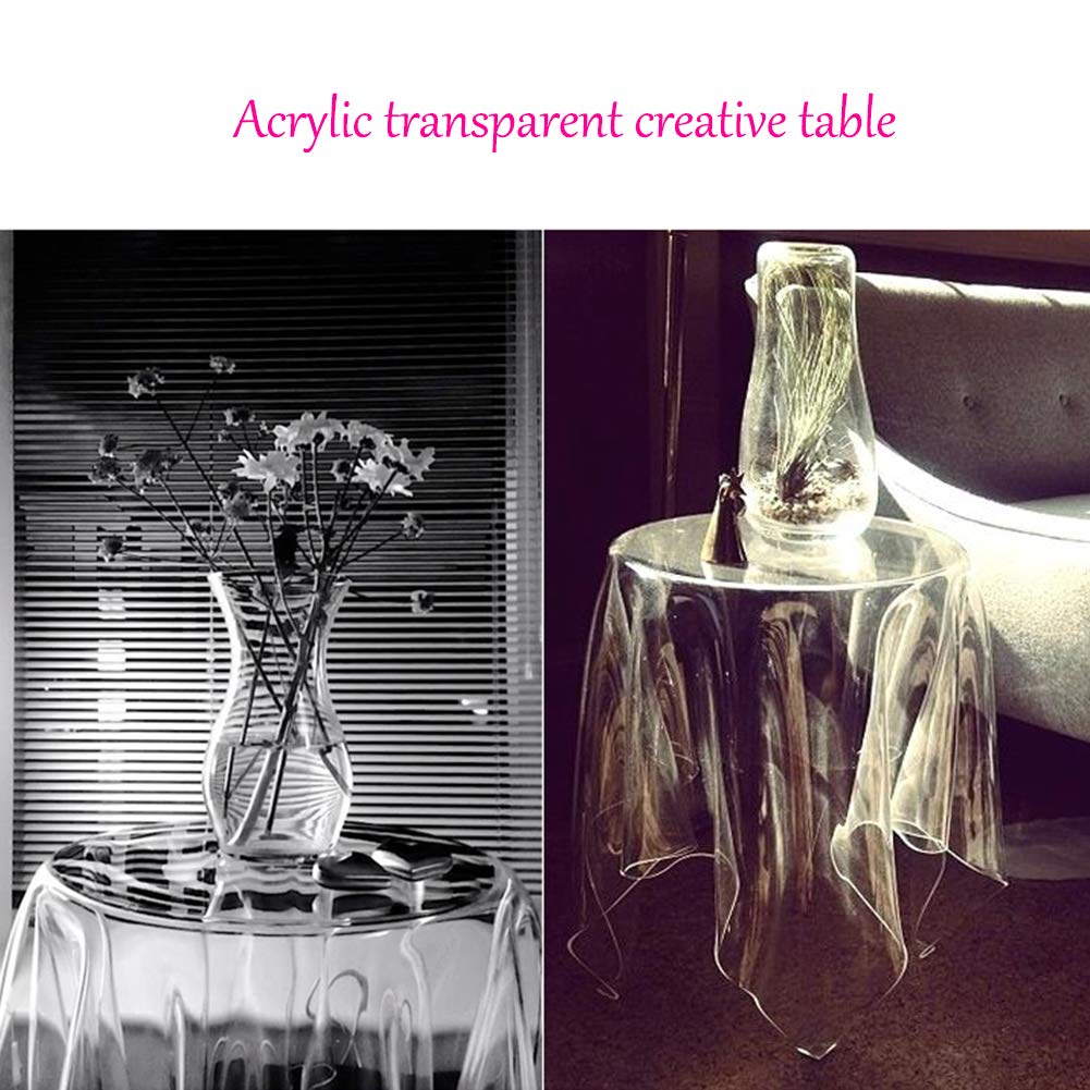 Modern Acrylic Ghost Coffee Table - Transparent & Stylish Living Room & Balcony Decor - Perfect for Small Spaces, Apartments, and Contemporary Home Decor