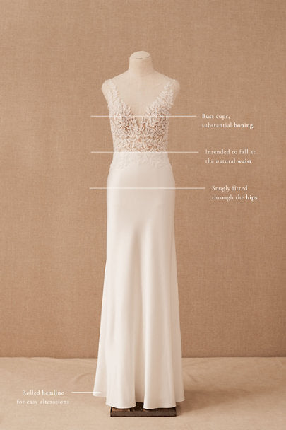 BHLDN Jenny Yoo Zola Wedding Gown - Elegant Lace Bridal Dress for Beach, Garden & Formal Ceremonies