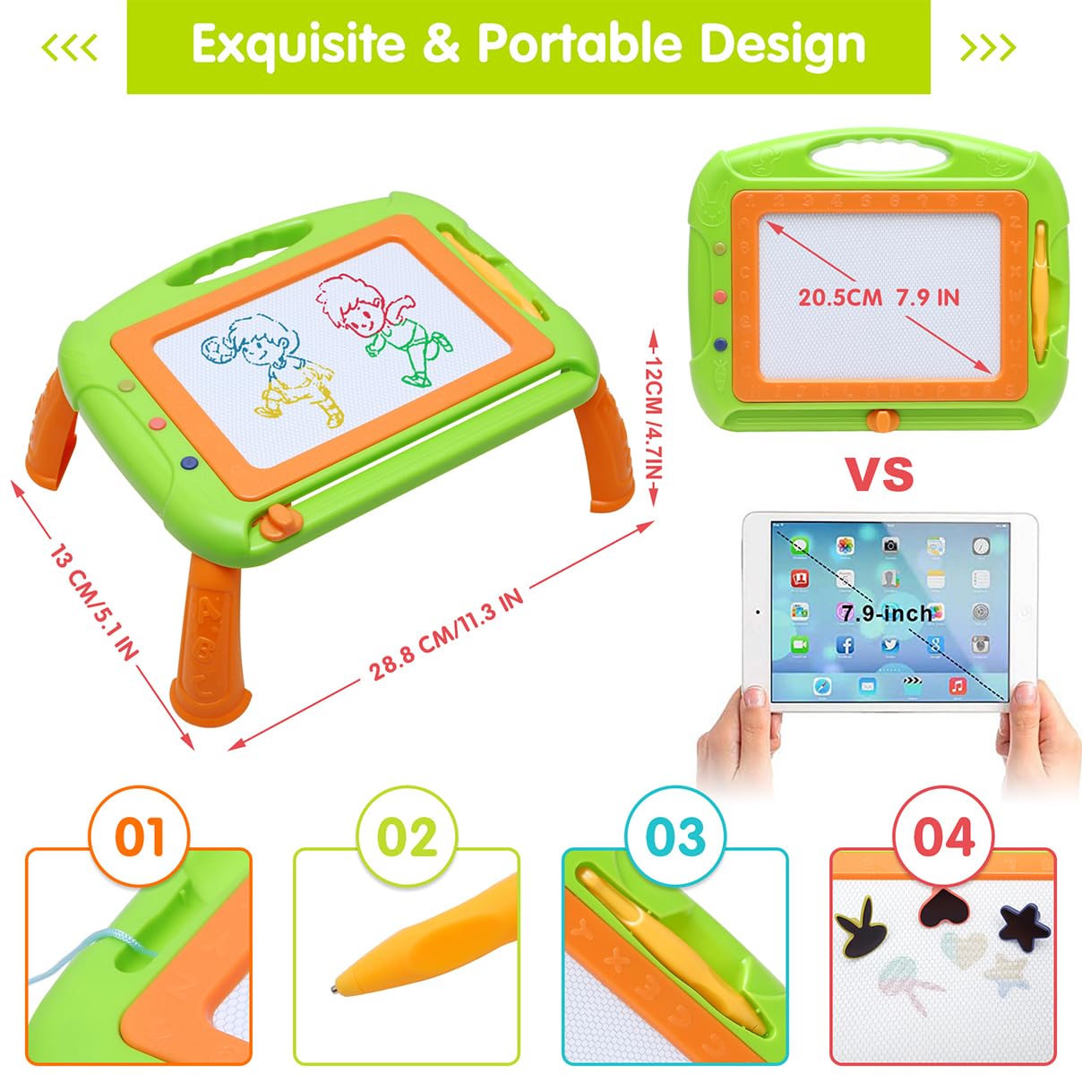 Magnetic Drawing Board for Toddlers 1-3 Years - Perfect Birthday & Easter Gift for Boys & Girls - Ideal for Home & Classroom Use