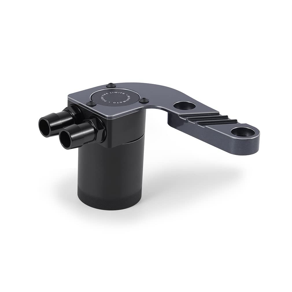 Mishimoto Baffled Oil Catch Can - Compatible with BMW F8X M3/M4 2015-2020 - Mineral Gray Metallic - High Performance Engine Protection - Perfect for Track Days & Performance Driving