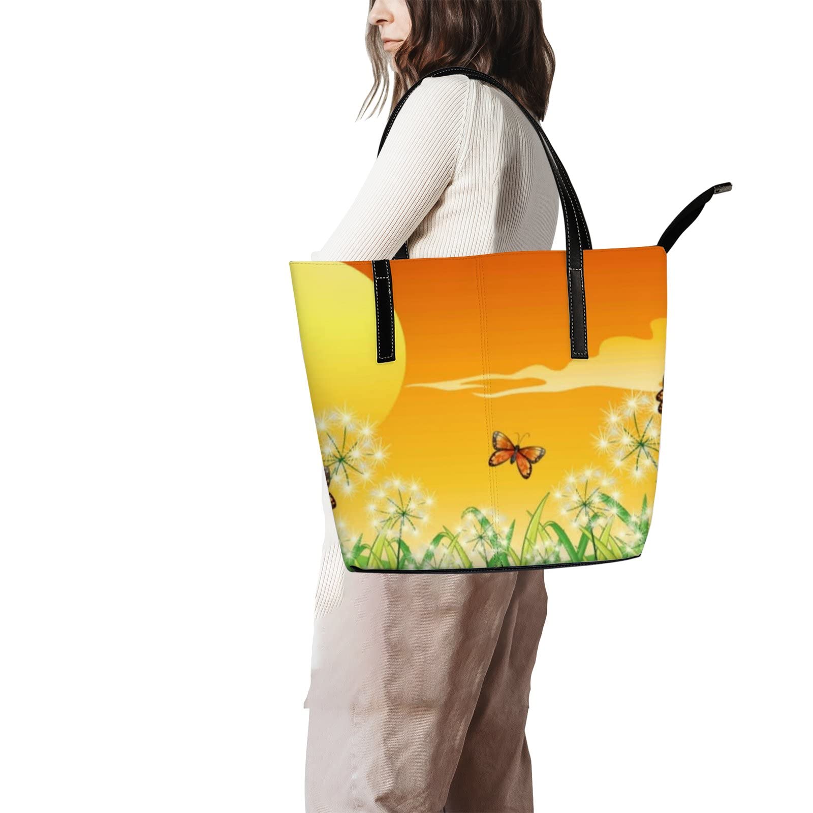 Stylish Leather Tote Bag for Women - Fashionable Crossbody Handbag with Adjustable Strap | Perfect for Work, Travel & Everyday Use