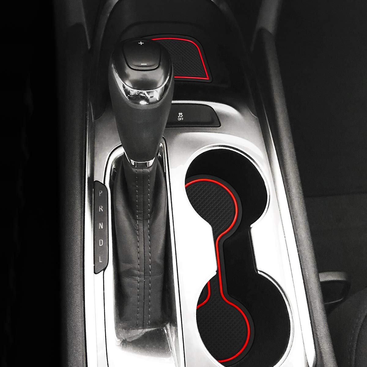 Custom Fit Anti Dust Mats & Trims for Chevy Malibu 2017-2025 - 18pcs Door Pocket Liners, Cup Holder Pads & Console Mats Set (Red) - Perfect for Car Interior Protection & Organization