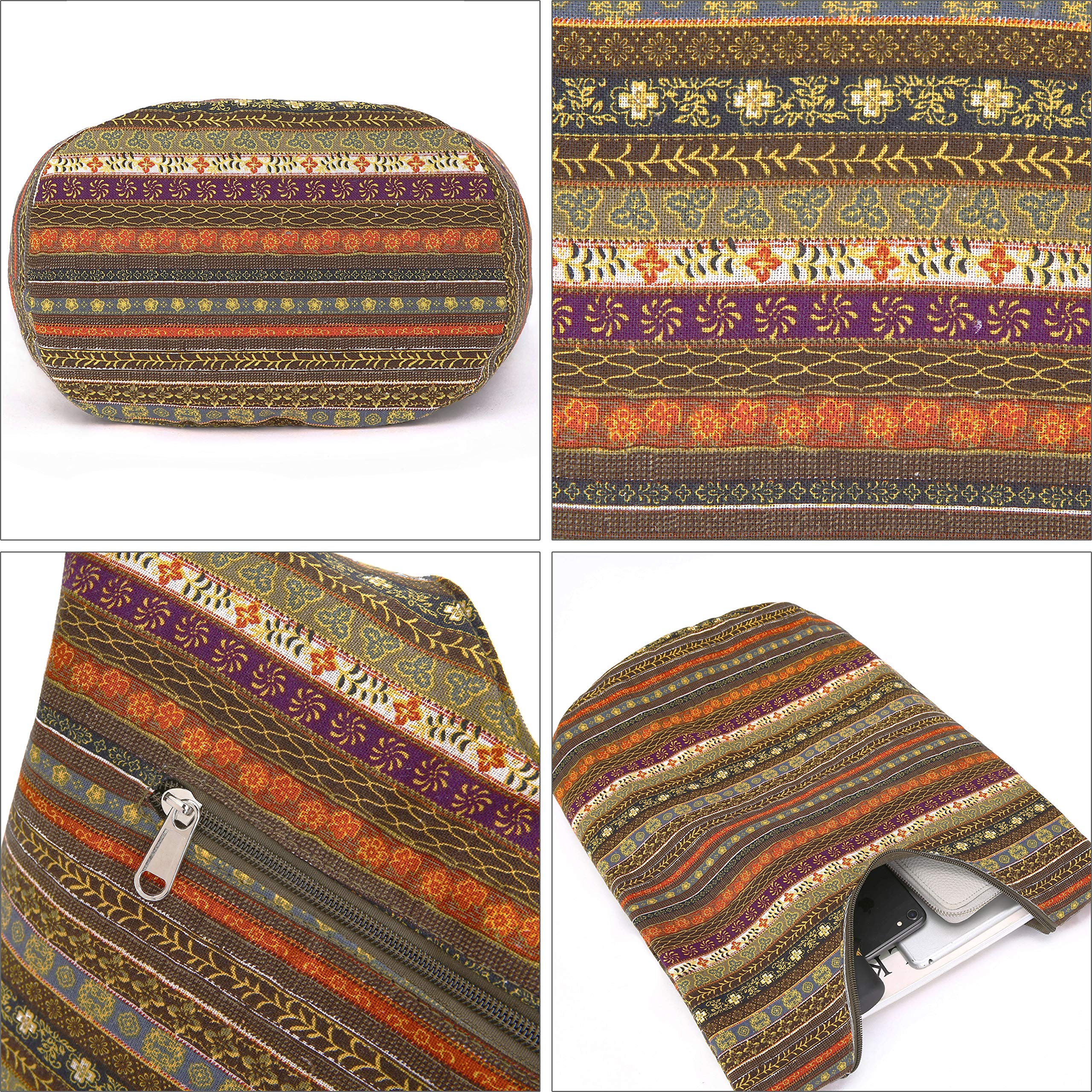 Women's Bohemian Animal Print Canvas Shoulder Bag - Fashion Hippie Crossbody Hobo Purse for Casual Outings, Travel & Festival Accessories