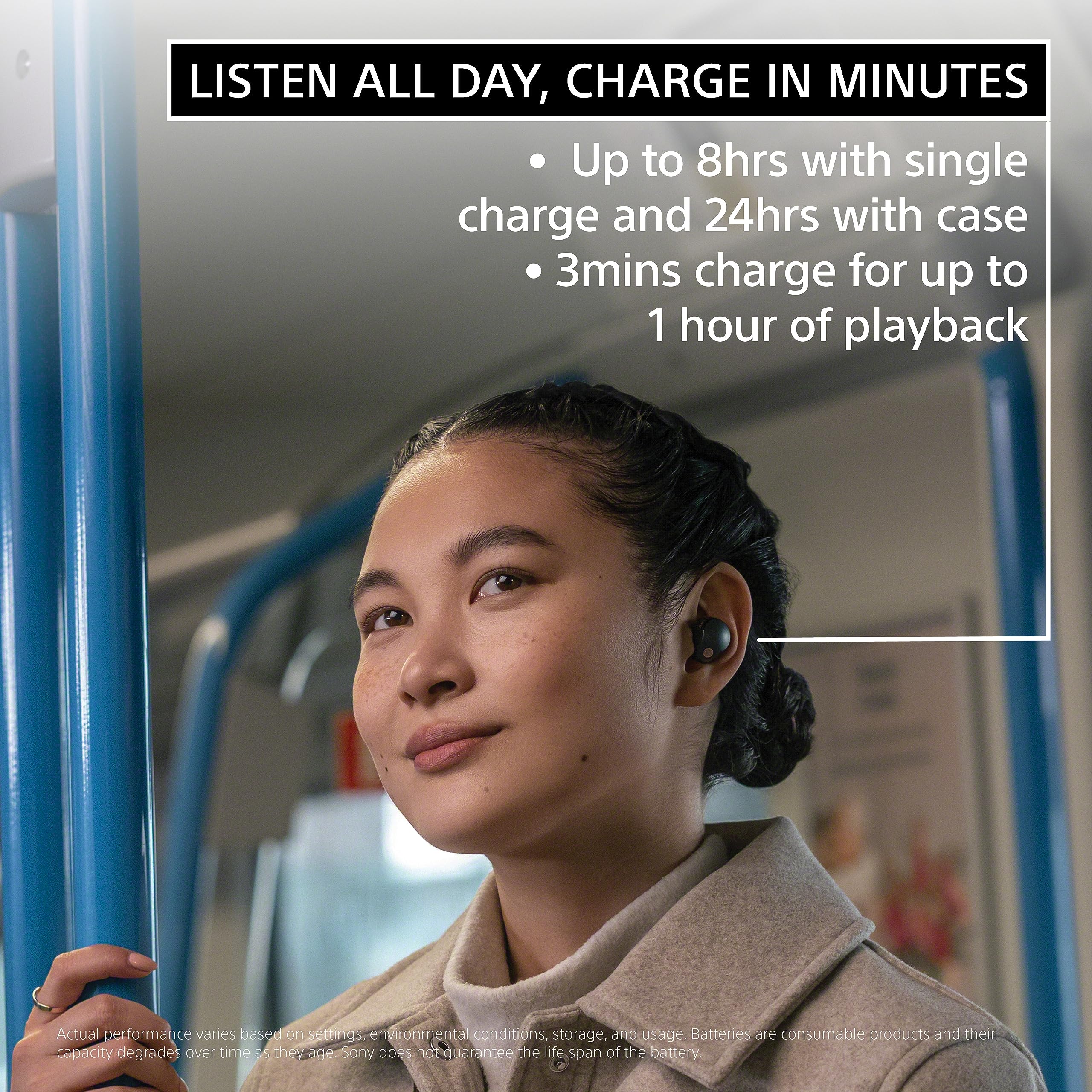 Sony WF-1000XM5 Wireless Bluetooth Earbuds with Active Noise Cancelling, Alexa Built-in, Hi-Res Audio - Silver | Perfect for Travel, Workouts & Commuting