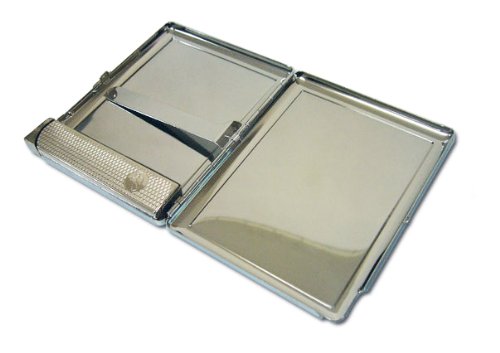 Biohazard Themed Metal Cigarette Case with Built-in Lighter & Credit Card Holder - Perfect for Smokers, Outdoor Adventures, and Gift Giving