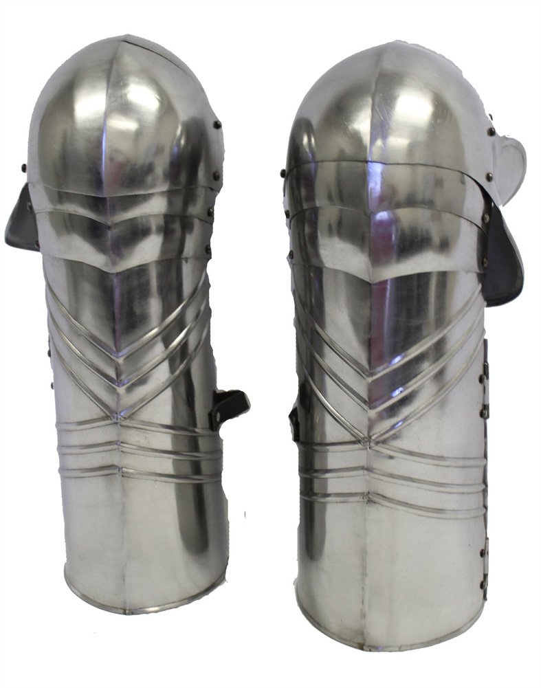 Full Leg Steel Gothic Armor - Authentic Medieval Knight Costume for LARP, Cosplay & Renaissance Fairs | Durable Metal Leg Protection for Historical Reenactments & Themed Events