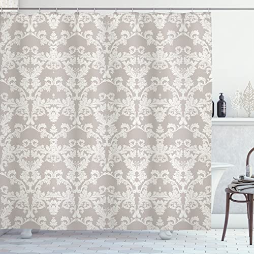 Taupe and White