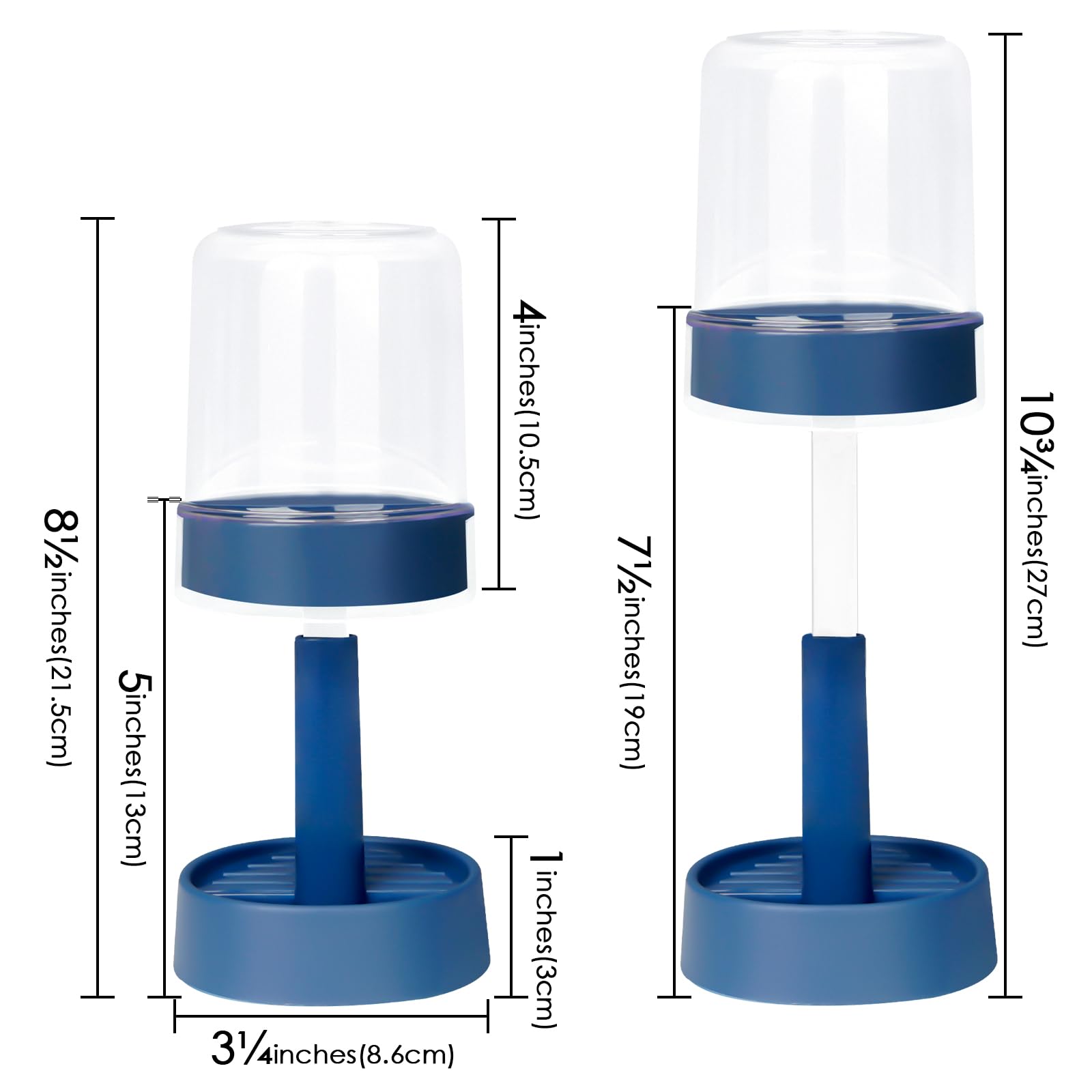 Adjustable Toothbrush Holder Stand for Bathroom - Universal Fit for Electric & Manual Toothbrushes with Toothpaste Storage & Cup - Blue - Perfect for Organized Countertops & Travel Use
