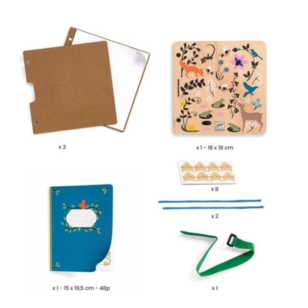 DIY Budding Botanist Flower & Leaf Press Book by Djeco - Botanical Craft Kit for Kids Ages 5+ | Perfect for Nature Exploration, Science Projects & Creative Art Activities