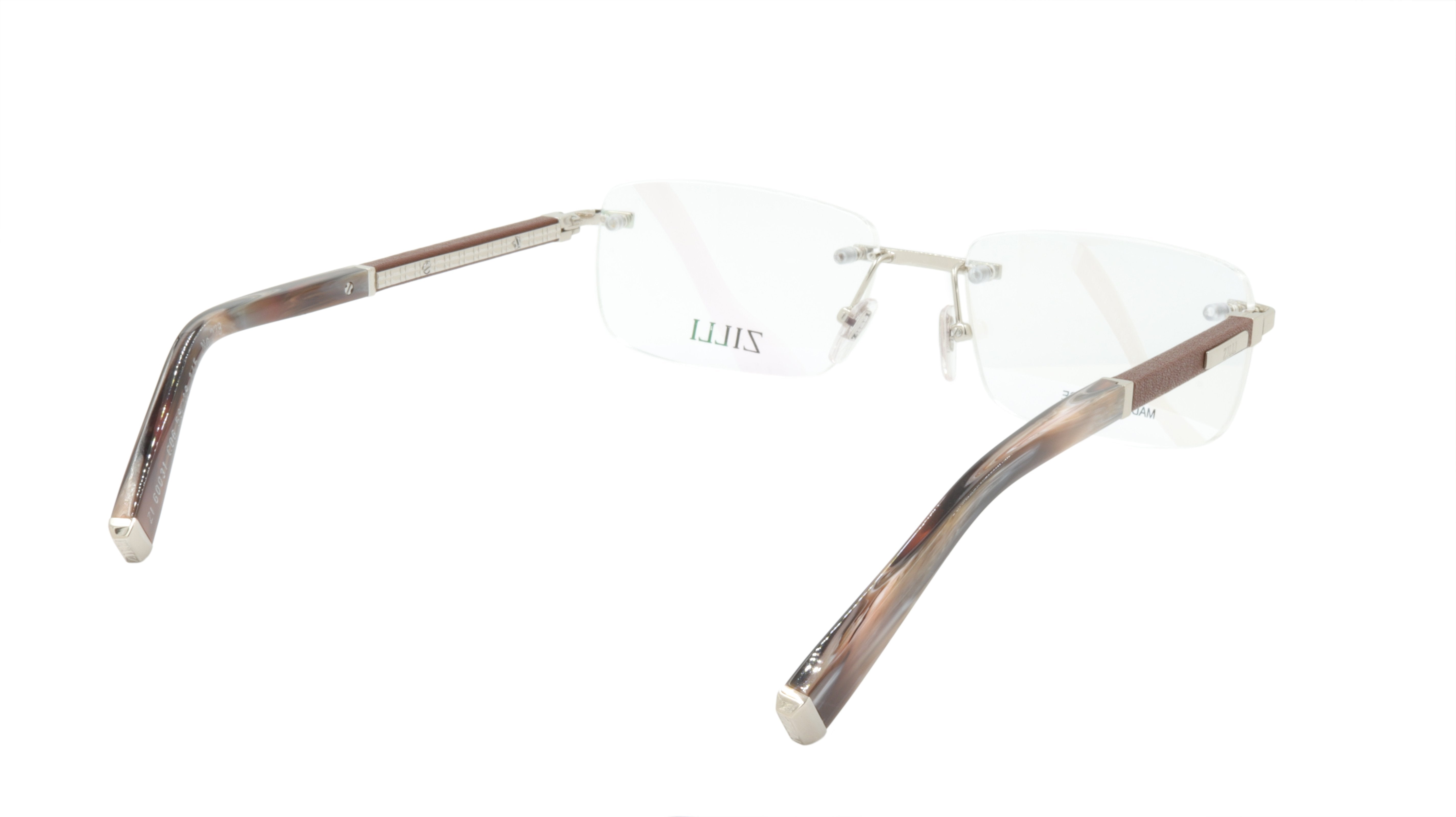 Premium ZILLI Eyeglasses Frame - Titanium Acetate Leather - Made in France (Model ZI 60031 C06) - Perfect for Business & Luxury Fashion Accessories