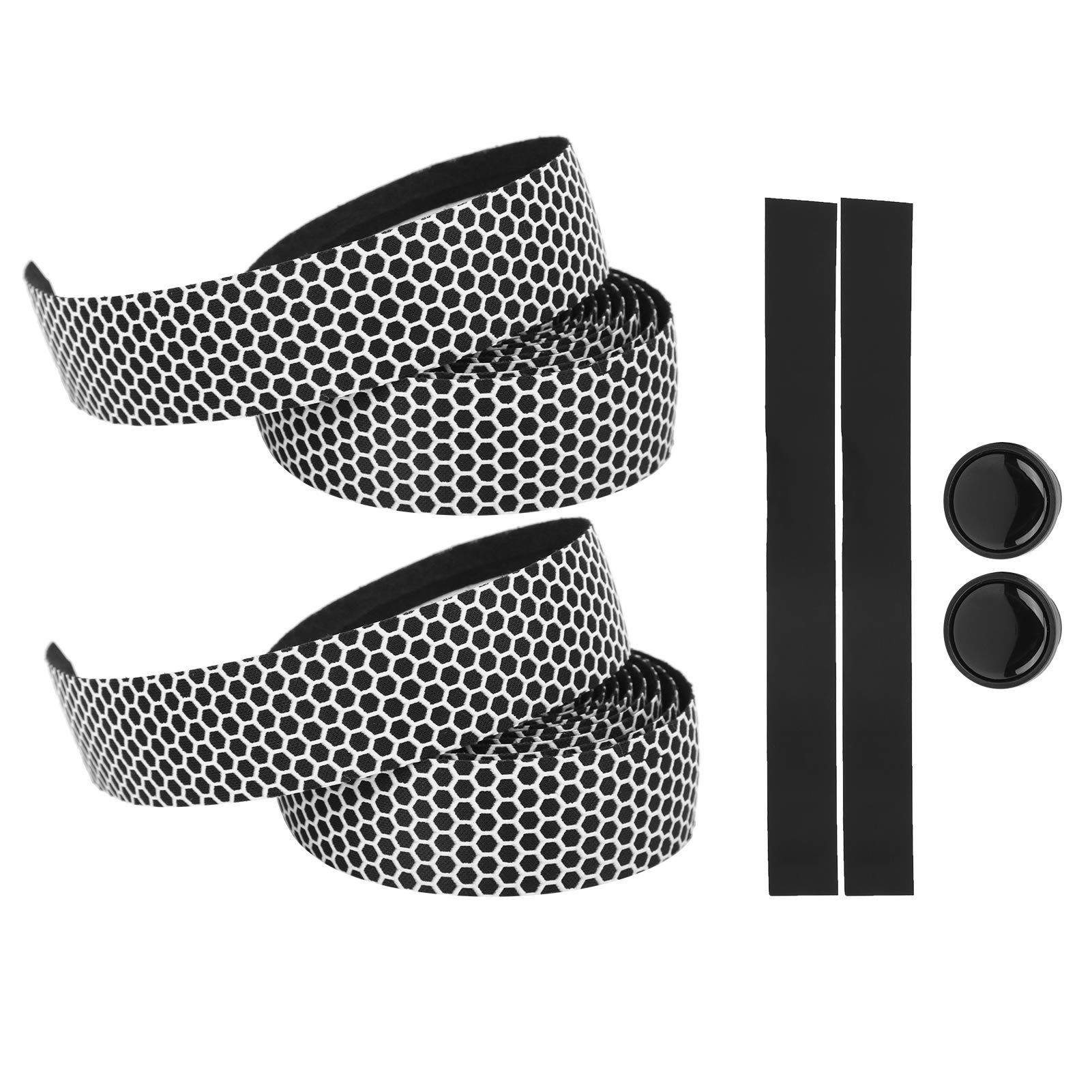 Premium Bike Grip Tape with End Plugs - Non-Slip Sponge Handlebar Tape for Road & Mountain Bicycles | Comfortable Cycling Accessory for Long Rides & Commuting