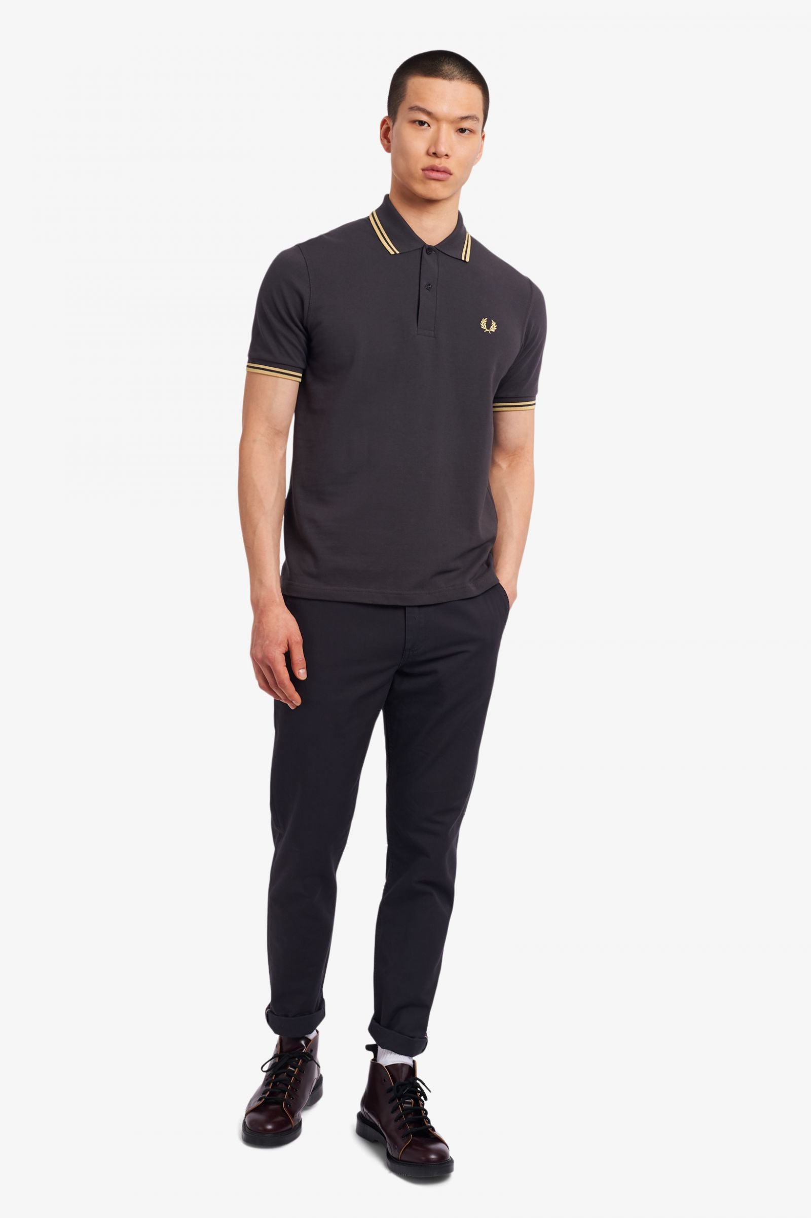 Fred Perry M12 Twin Tipped Polo Shirt - Classic Slim Fit Cotton Shirt for Men | Casual Wear, Office Attire & Smart Casual Outfits