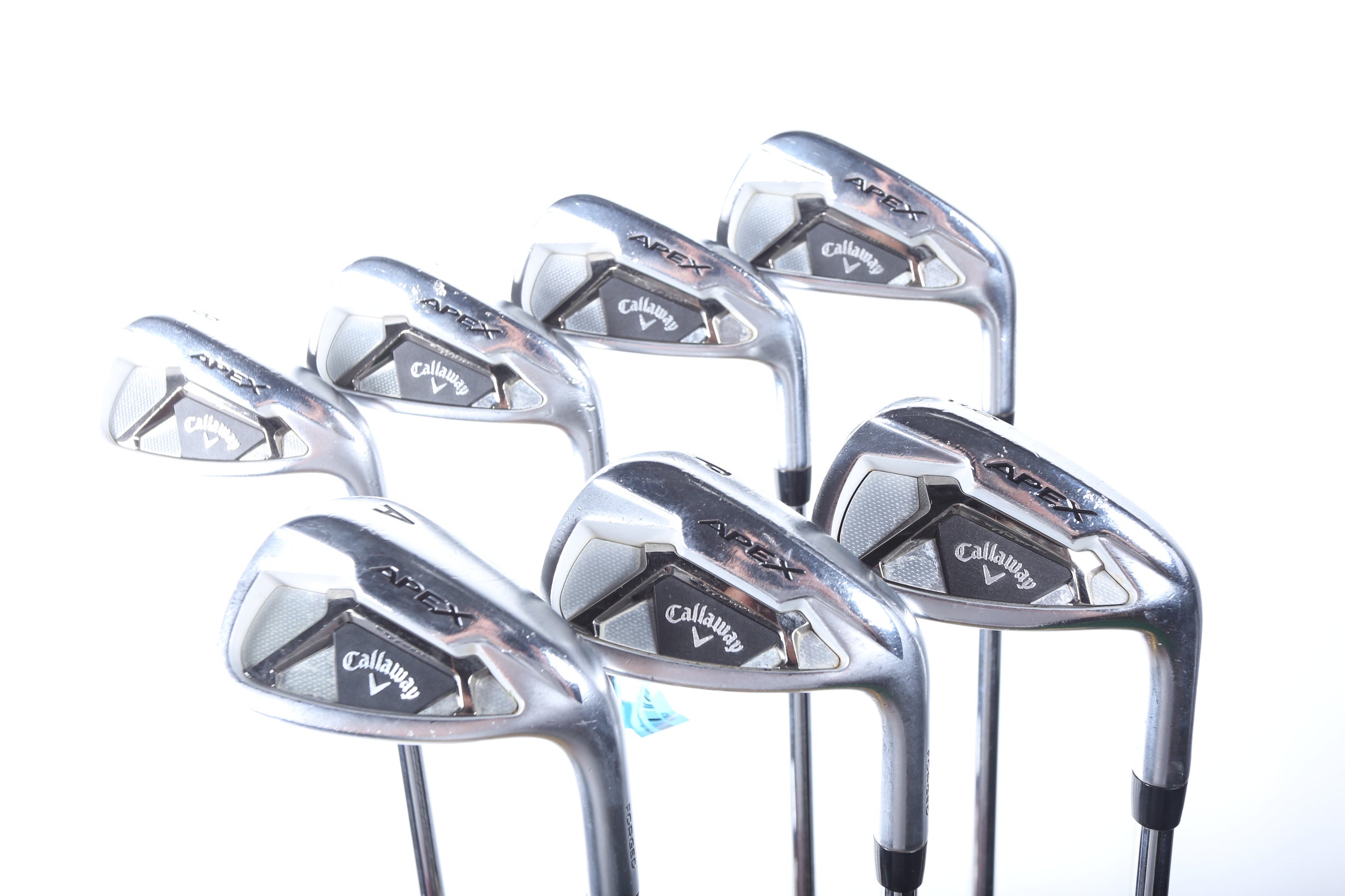 Used Callaway Apex 21 Iron Set 5-AW Right Handed Stiff Flex Golf Clubs for Men - Perfect for Mid-Handicap Players on the Course
