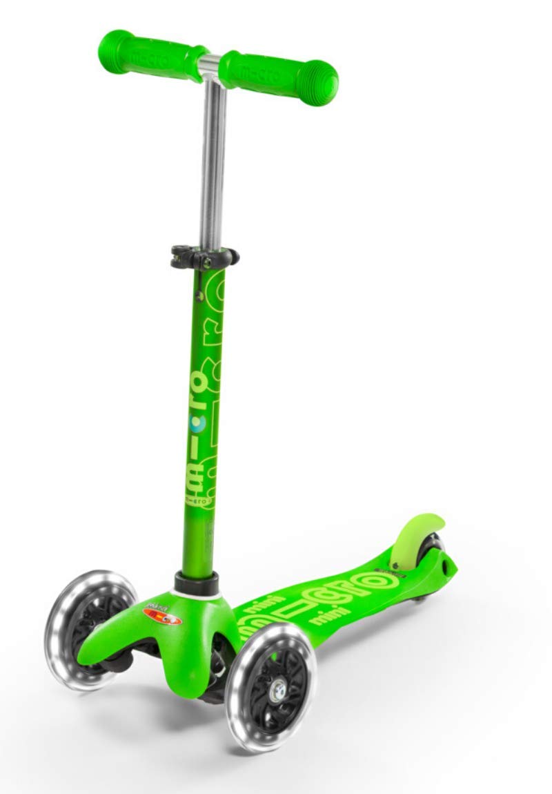 Micro Mini Deluxe LED Skateboard - Unisex Youth Skateboard with Bright LED Wheels (Green, One Size) - Perfect for Night Riding, Commuting & Outdoor Fun