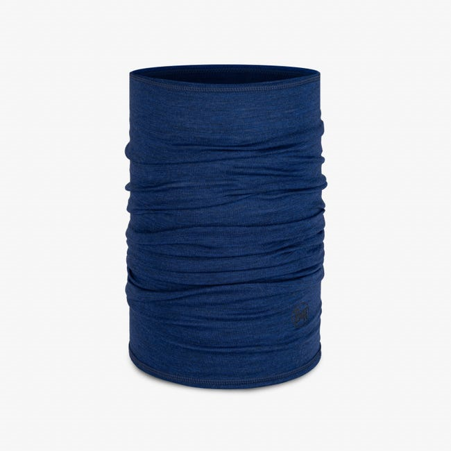BUFF Merino Wool Lightweight Solid Cobalt Neck Gaiter - Breathable & Odor Resistant for Hiking, Running, Cycling & Outdoor Activities