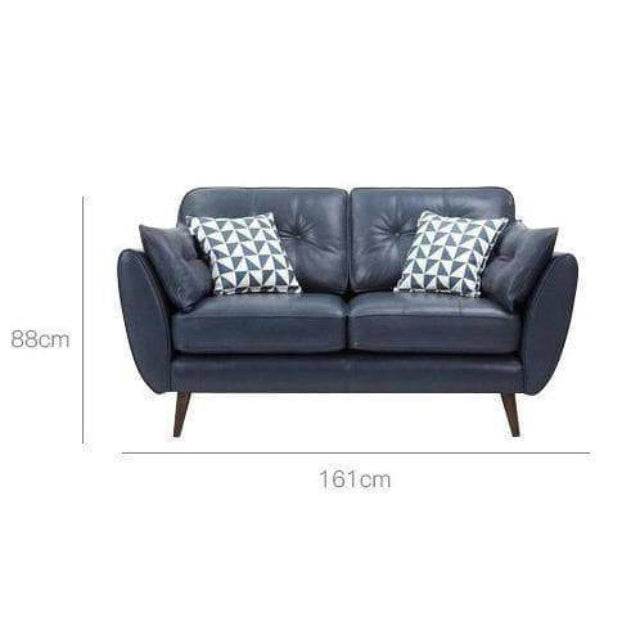 Premium Heather Faux Leather Sofa - Modern PU Leather Couch for Living Room, Office & Lounge - Comfortable Mid-Century Style Sectional Sofa with Sturdy Wooden Frame (Perfect for Small Spaces, Apartments & Home Theater Seating)