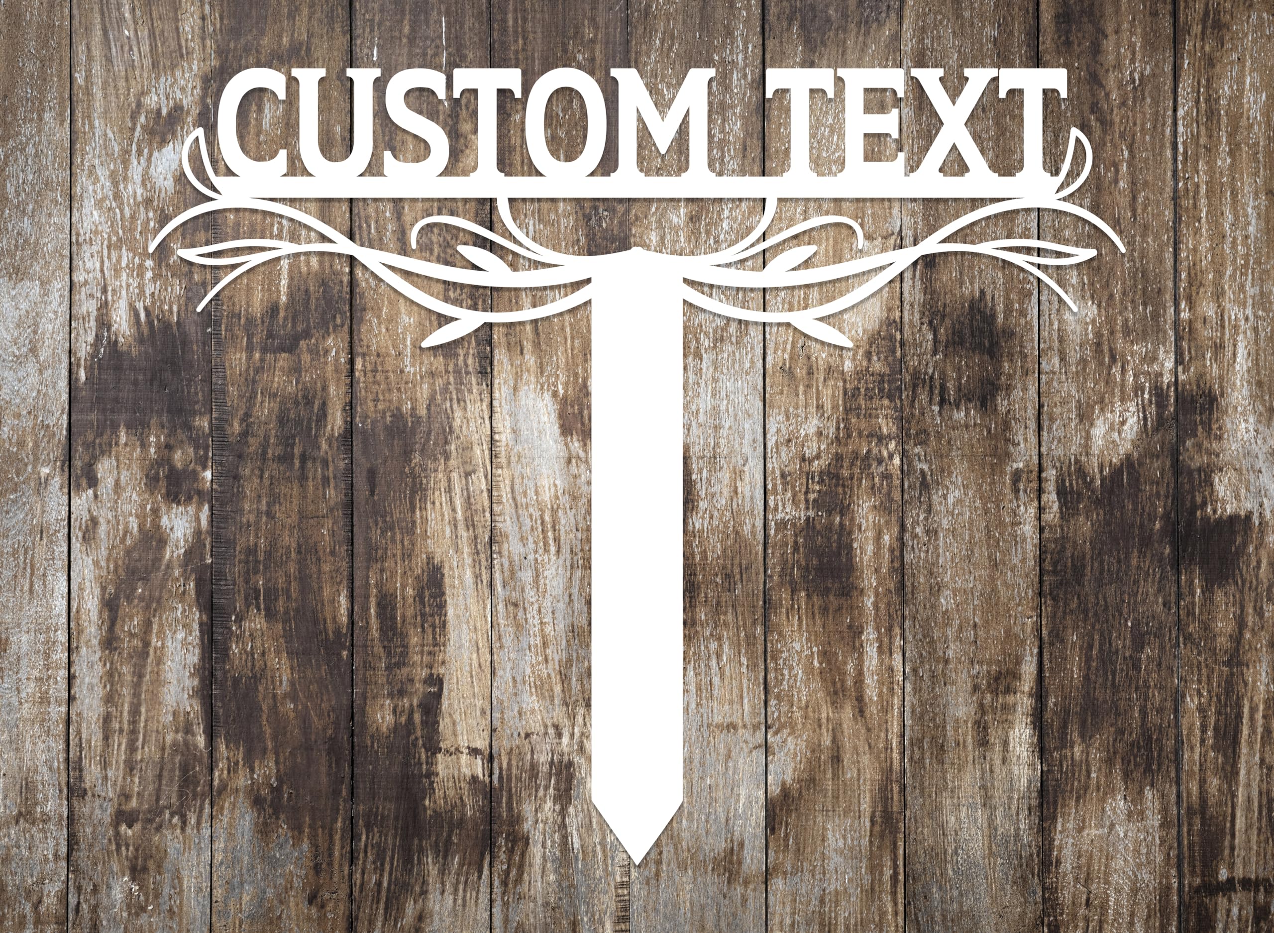 Custom Metal Text Garden Stake - Personalized Outdoor Garden Sign & Steel Yard Art for Lawn Decor, Housewarming Gift | Perfect for Garden Markers, Plant Labels & Home Landscaping