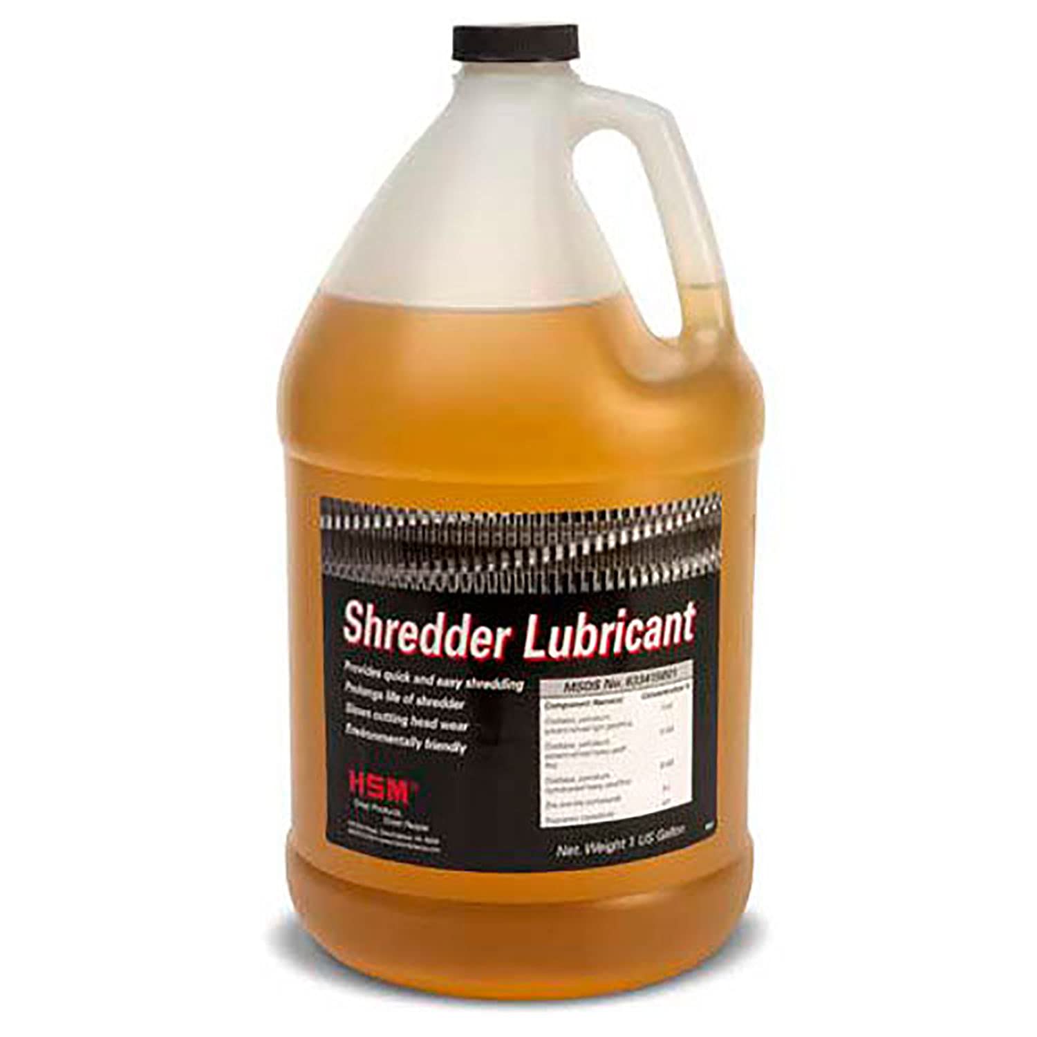 HSM Shredder Oil - 1 Gallon Bottle (Case of 4) | Premium Lubricant for Paper Shredders | Office, Home & Commercial Use