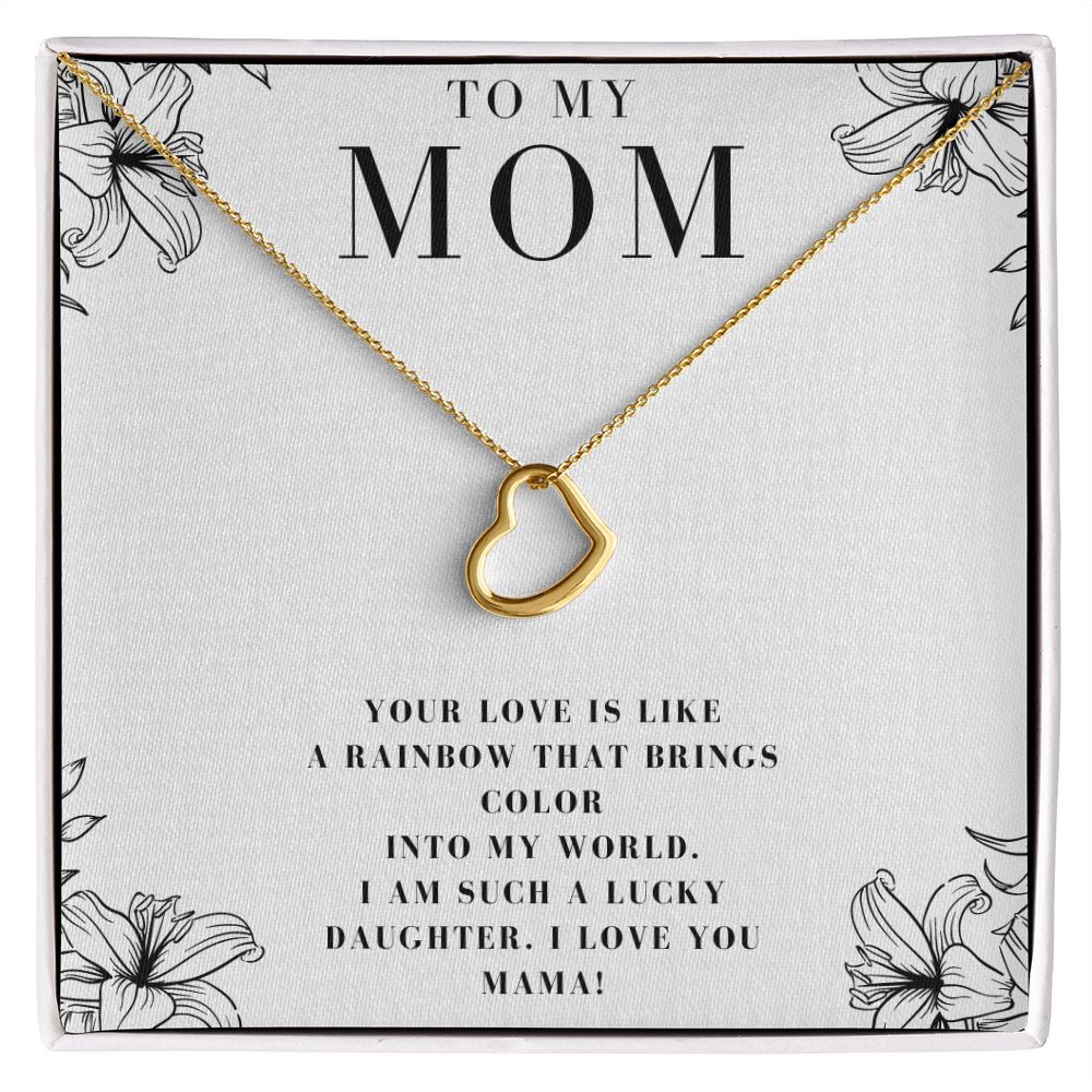 Heart Necklace for Mom - Elegant Christmas, Birthday & Mother's Day Jewelry Gift - Perfect for Special Occasions & Everyday Wear