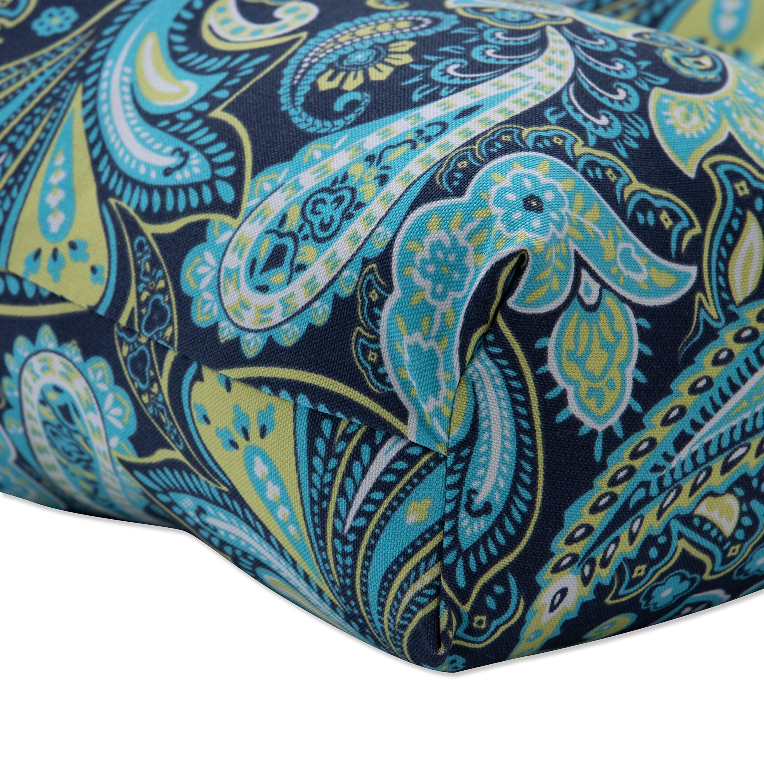 Pillow Perfect Paisley Indoor/Outdoor Sofa Settee Bench Swing Cushion - 18