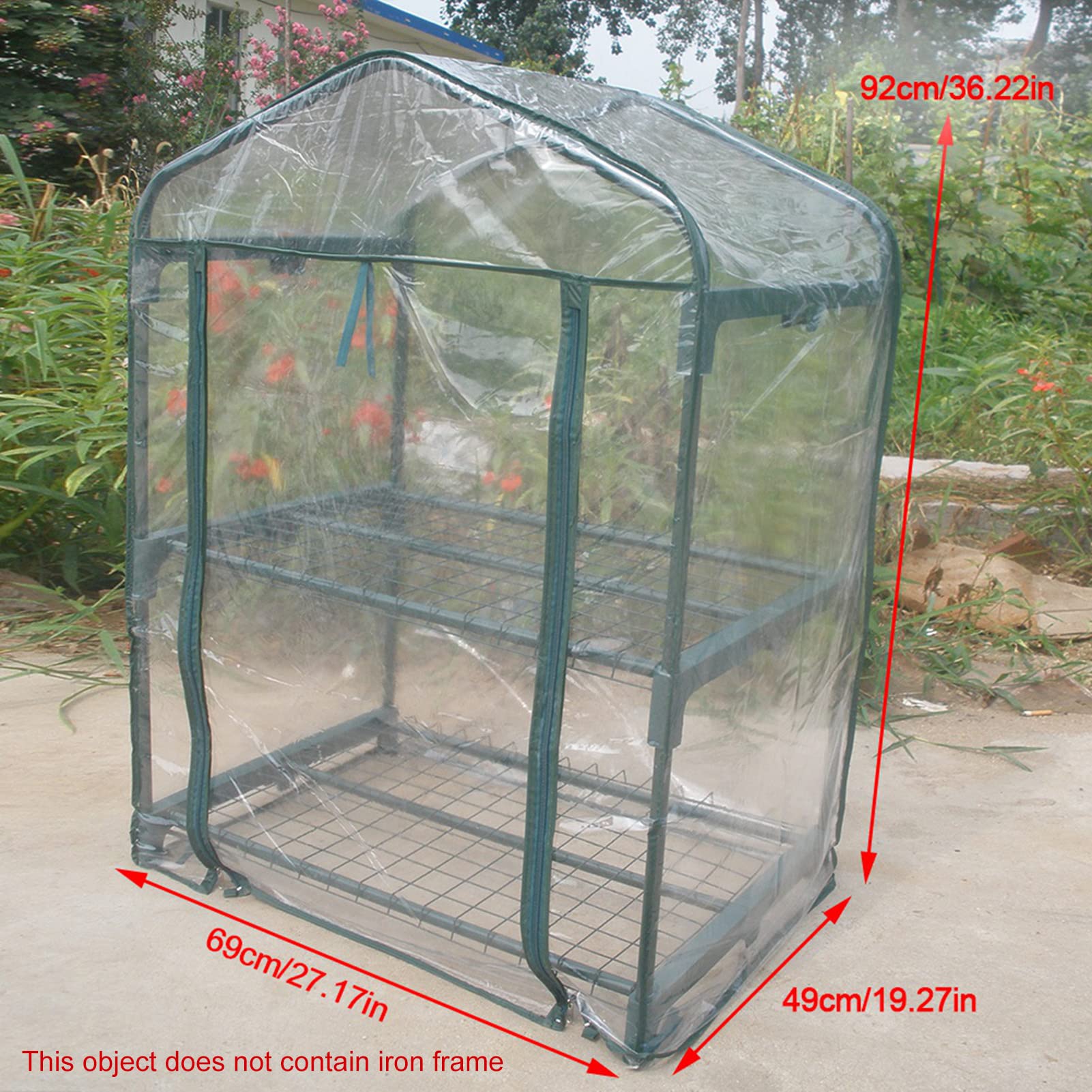 Portable PVC Greenhouse Tent - Mini Warm Plant Cover for Indoor & Outdoor Gardening, Waterproof Flower & Vegetable Protection (Without Iron Stand) | Perfect for Seedlings, Herbs & Winter Plant Care