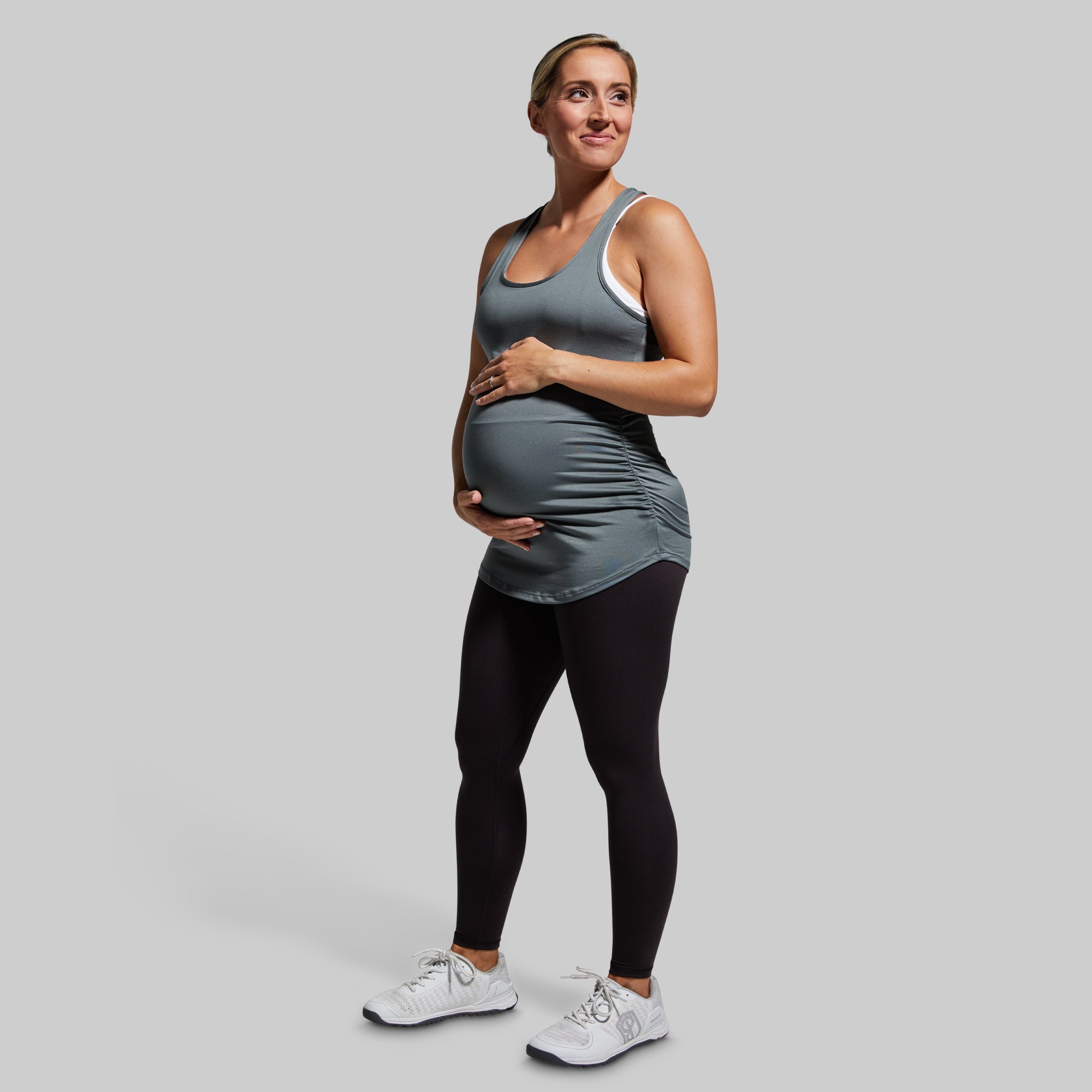 Maternity Staple Tank Top for Women - Soft Cotton Nursing Cami (Slate Gray) - Perfect for Pregnancy, Breastfeeding & Everyday Comfort