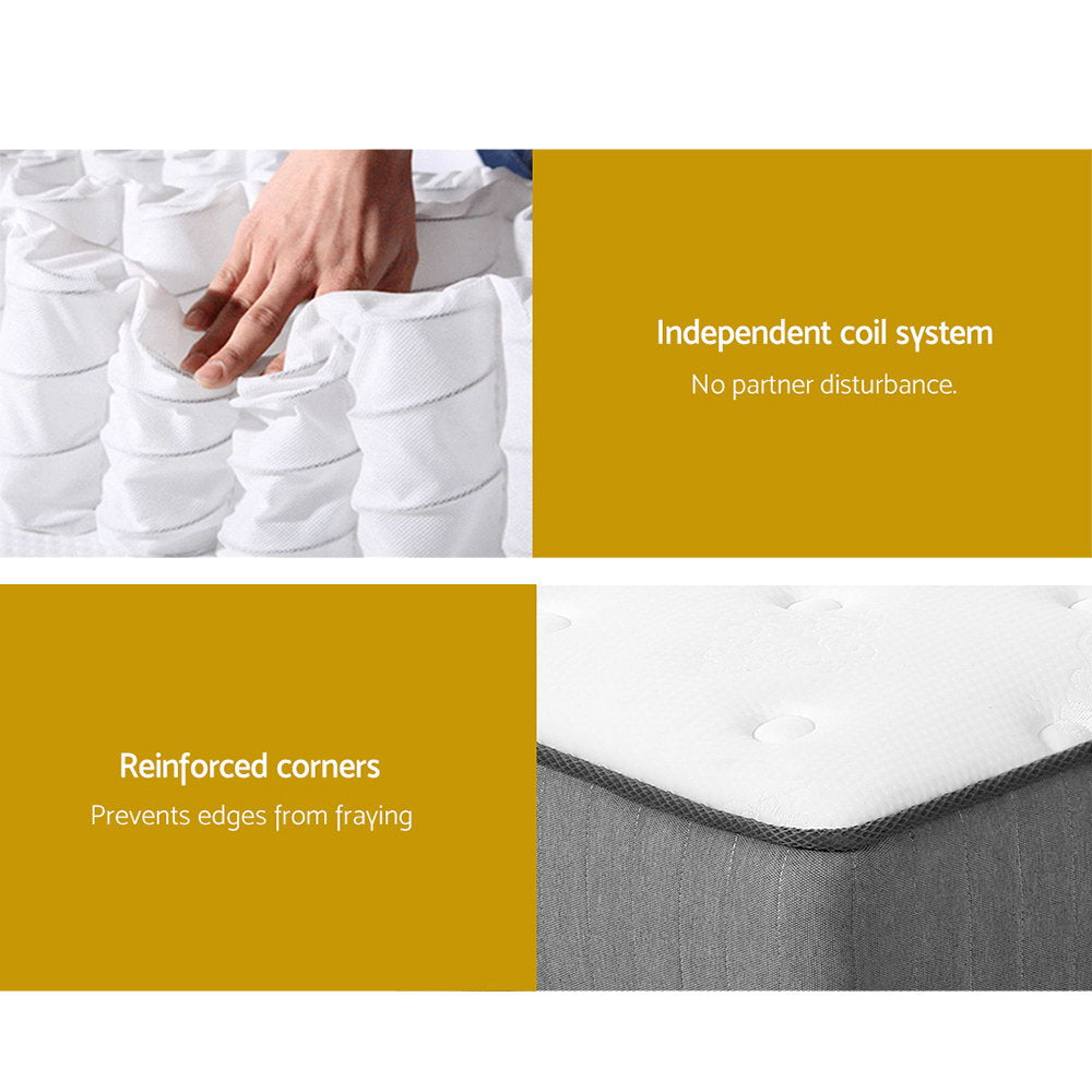 Extra Firm Leera Series Tight Top Mattress 23CM Thick King Size - Premium Support for Back Pain Relief & Pressure Relief - Ideal for Master Bedroom, Guest Room & Home Use