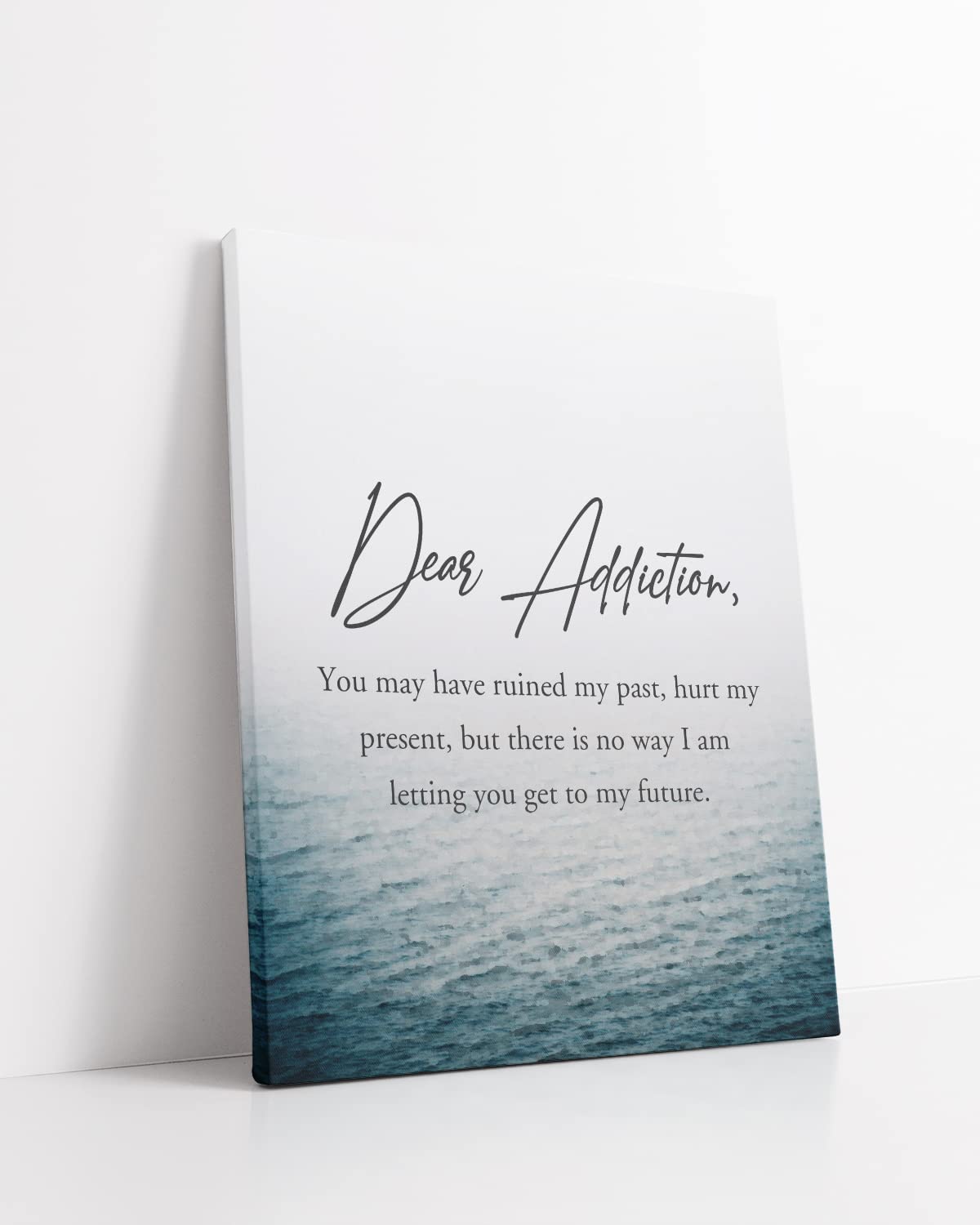 Govivo Motivational Sobriety Wall Art - 24x30 Inch Ready to Hang Canvas for Drug & Alcohol Recovery - Inspirational Office & Home Decor for Men & Women in Addiction Recovery - Perfect for AA Meetings, Therapy Rooms & Sober Living Spaces