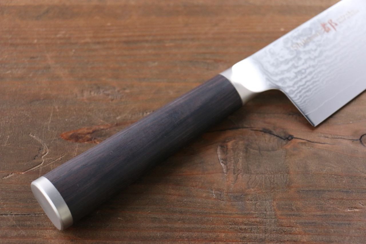 Premium Miyako AUS8 33-Layer Damascus Santoku Knife 180mm - Japanese Kitchen Knife for Professional Chefs & Home Cooking - Perfect for Slicing, Dicing & Mincing Vegetables, Meat & Fish