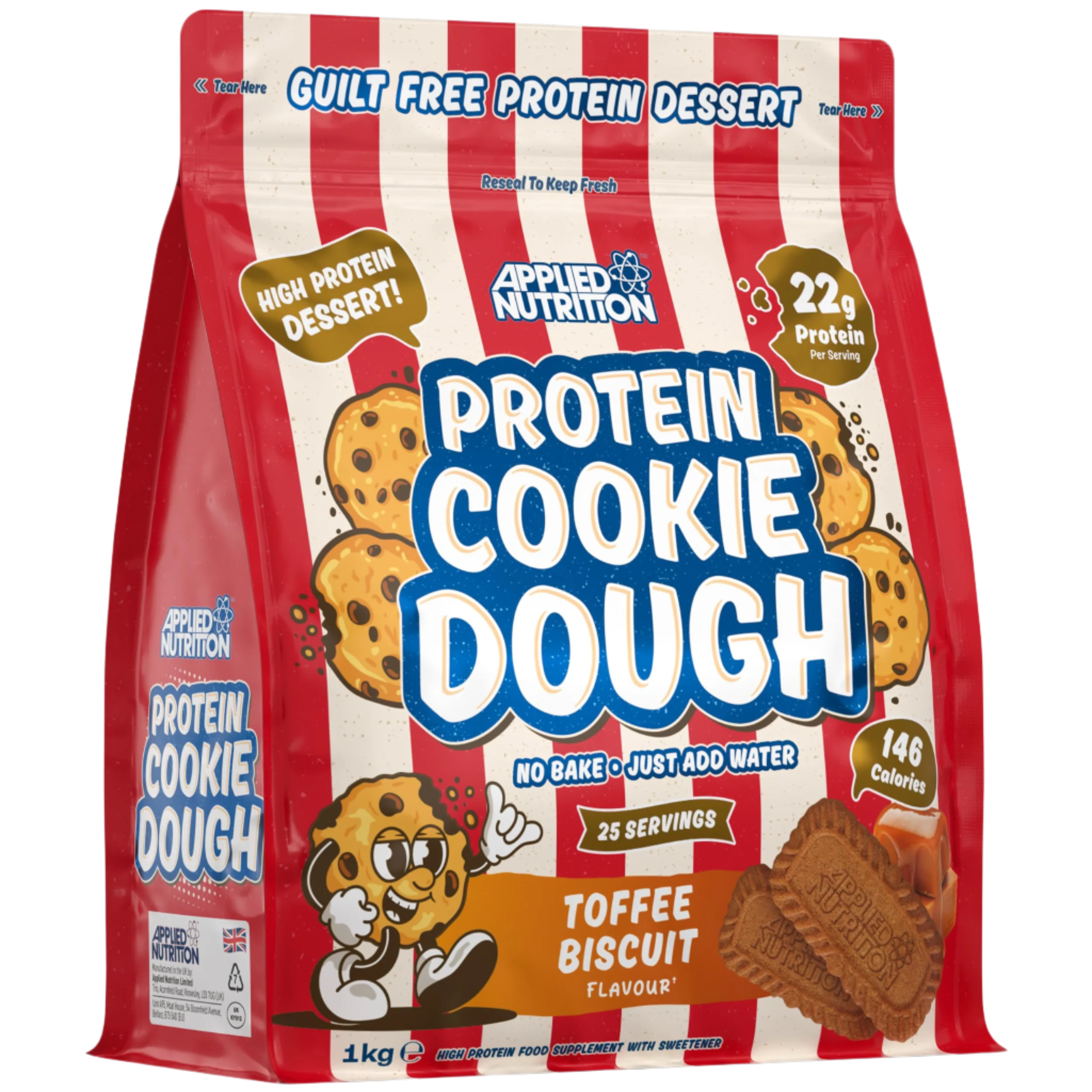 Applied Nutrition Protein Cookie Dough 1kg - High Protein Snack for Fitness & Weight Loss | Perfect for Post-Workout Recovery & Healthy Dessert