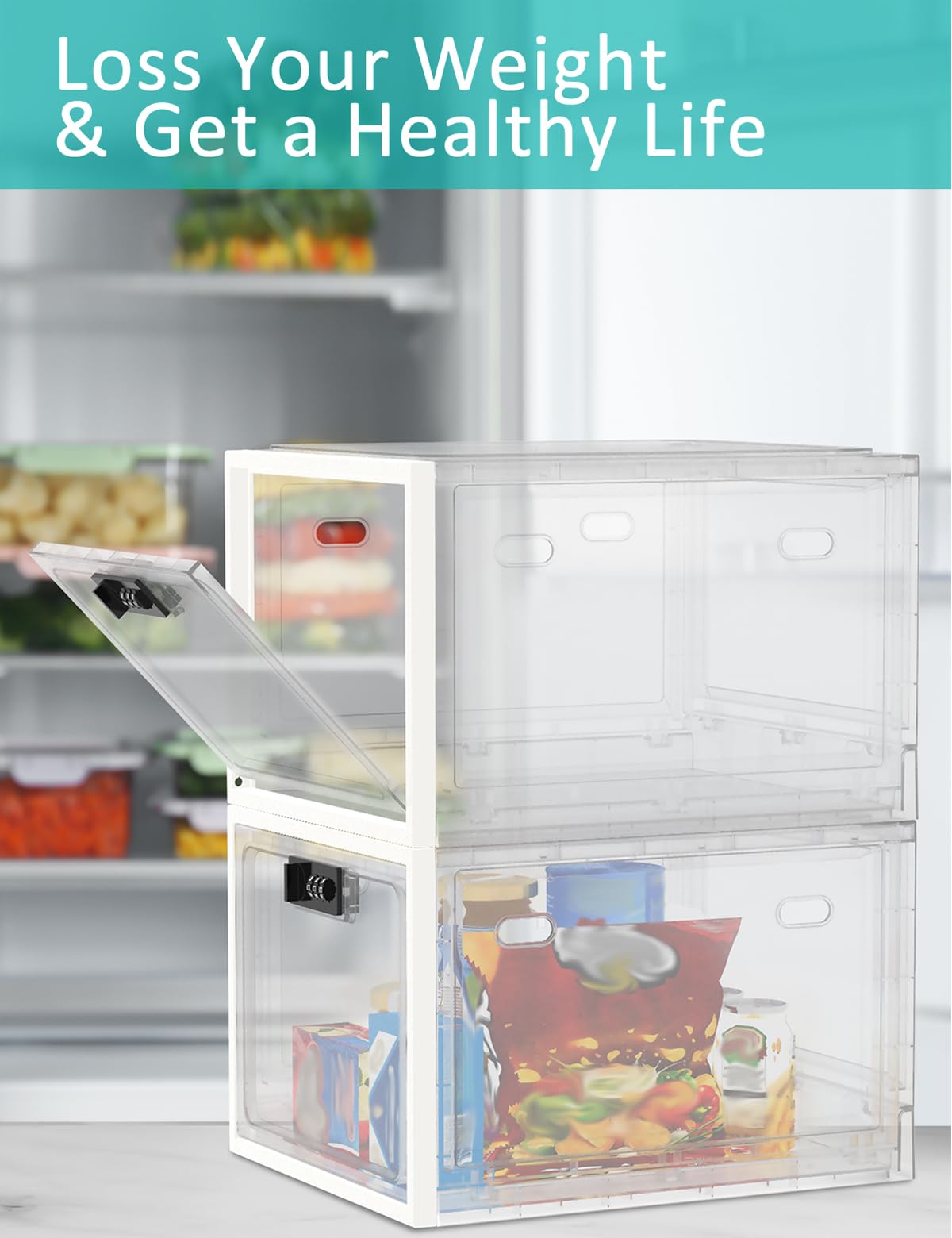 5L Large Medicine Lock Box with Combination Code - Secure Storage for Medications, Snacks, Video Games & Phones - Ideal for Home, Dorm, Office & Travel Use