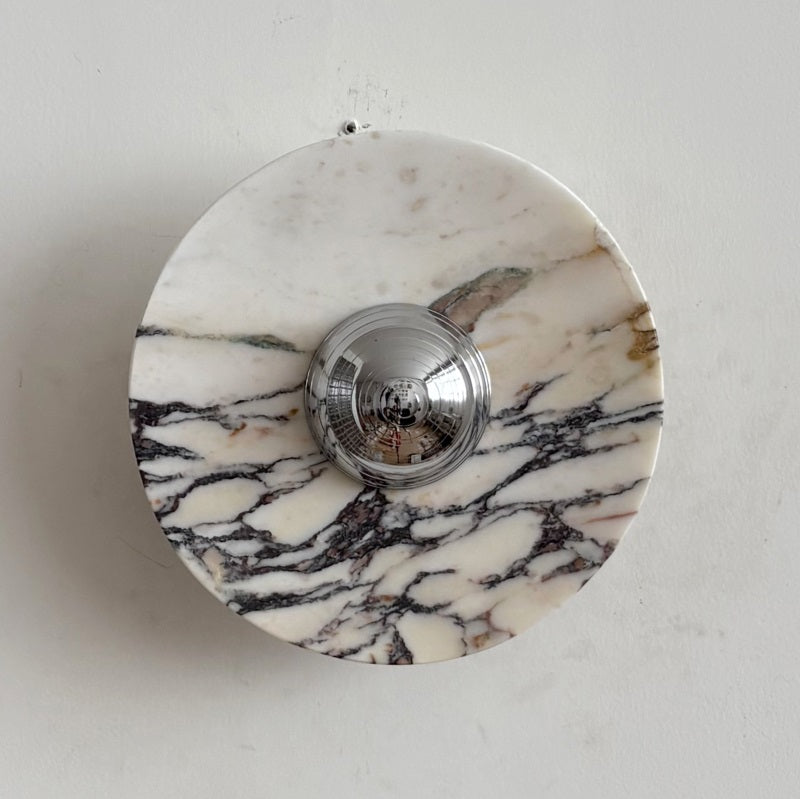 Calacatta Marble Wall Sconce Light - Modern Gold Finish Bathroom Vanity Lighting for Bedroom, Hallway & Living Room Decor
