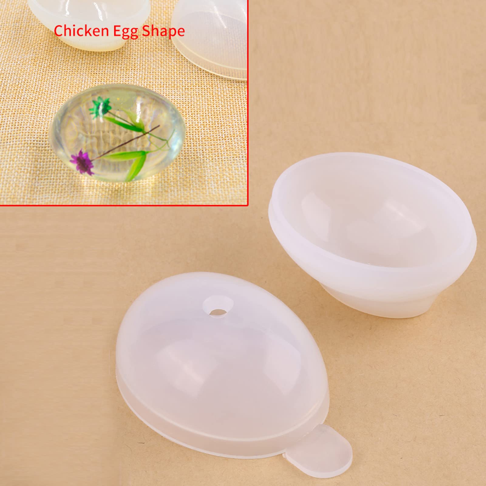 Premium Silicone Egg & Sphere Molds for Resin Jewelry Making - DIY Craft Sphere Ball Molds for Handmade Resin Art, Soap Making & Candle Decor (Set of 6) - Perfect for Home Crafts, Gift Making & DIY Decor Projects