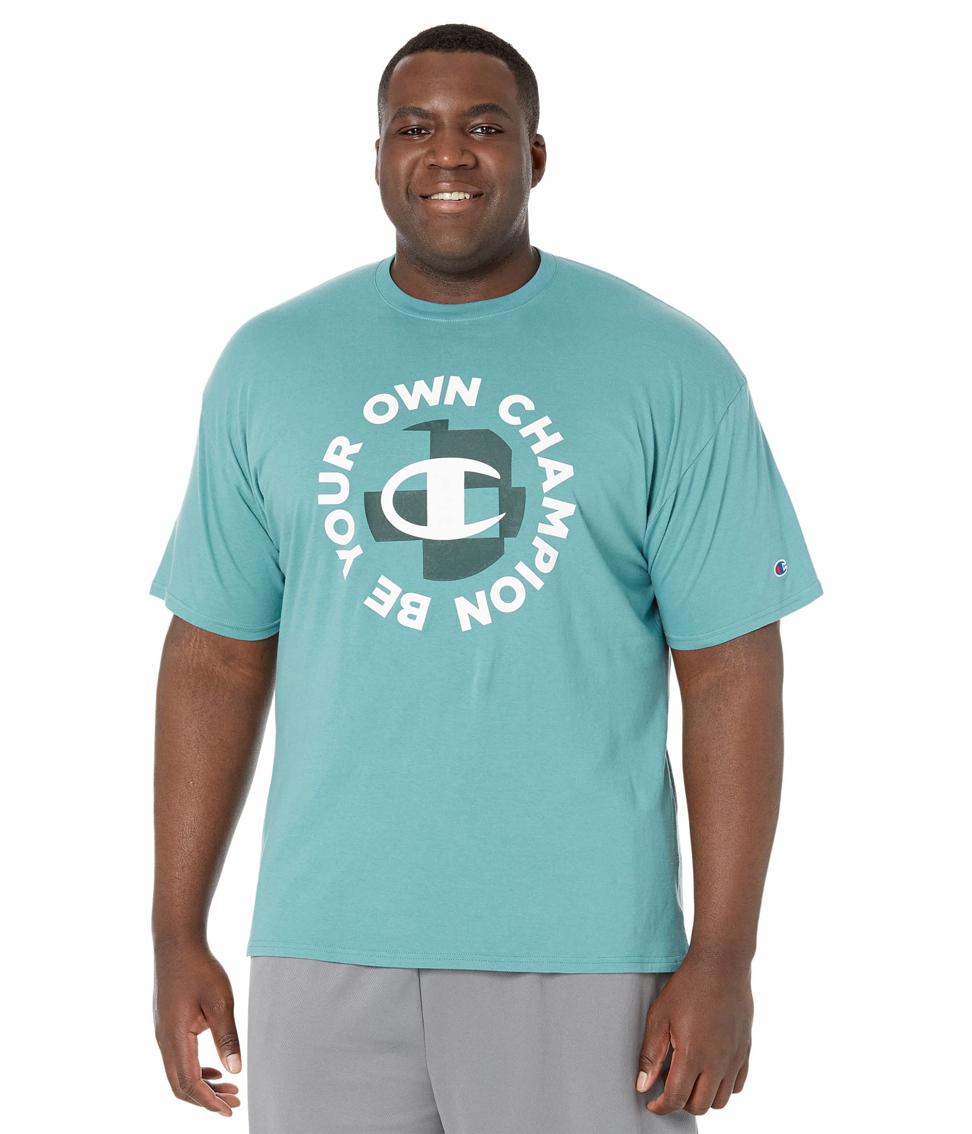 Champion Men's Cotton Crewneck T-Shirt - Mid-Weight Casual Tee for Everyday Wear, Gym & Outdoor Activities
