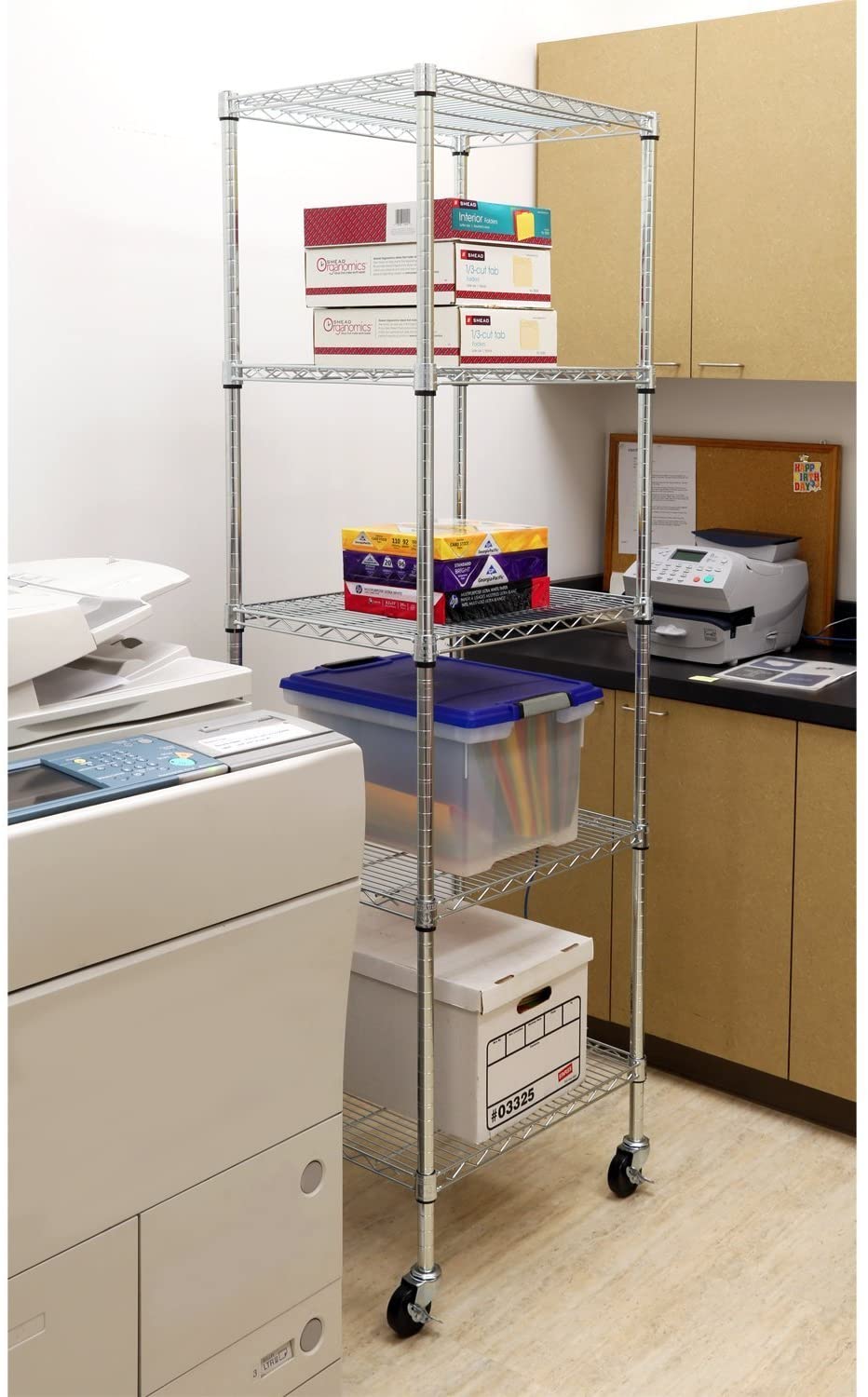 UltraDurable® 5 Tier NSF Certified Steel Shelving Unit - Heavy Duty Storage Rack for Garage, Warehouse, Kitchen & Pantry Organization