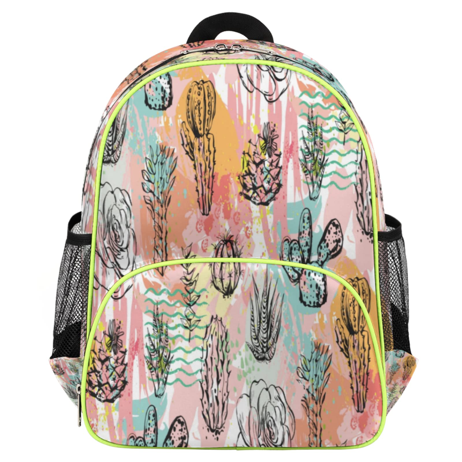 Handmade Succulent & Cactus Mini Backpack with Adjustable Chest Strap - Unisex Small Backpack for Travel, Camping, Hiking & Outdoor Adventures - Perfect for Nature Lovers & Festival Goers