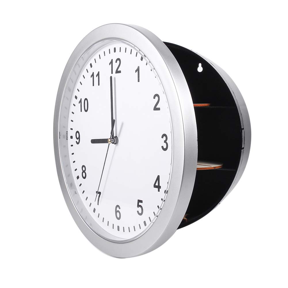 HelloCreate Hidden Wall Clock Safe Box - Secret Storage for Money, Jewelry & Valuables - Perfect for Home, Office & Travel Security