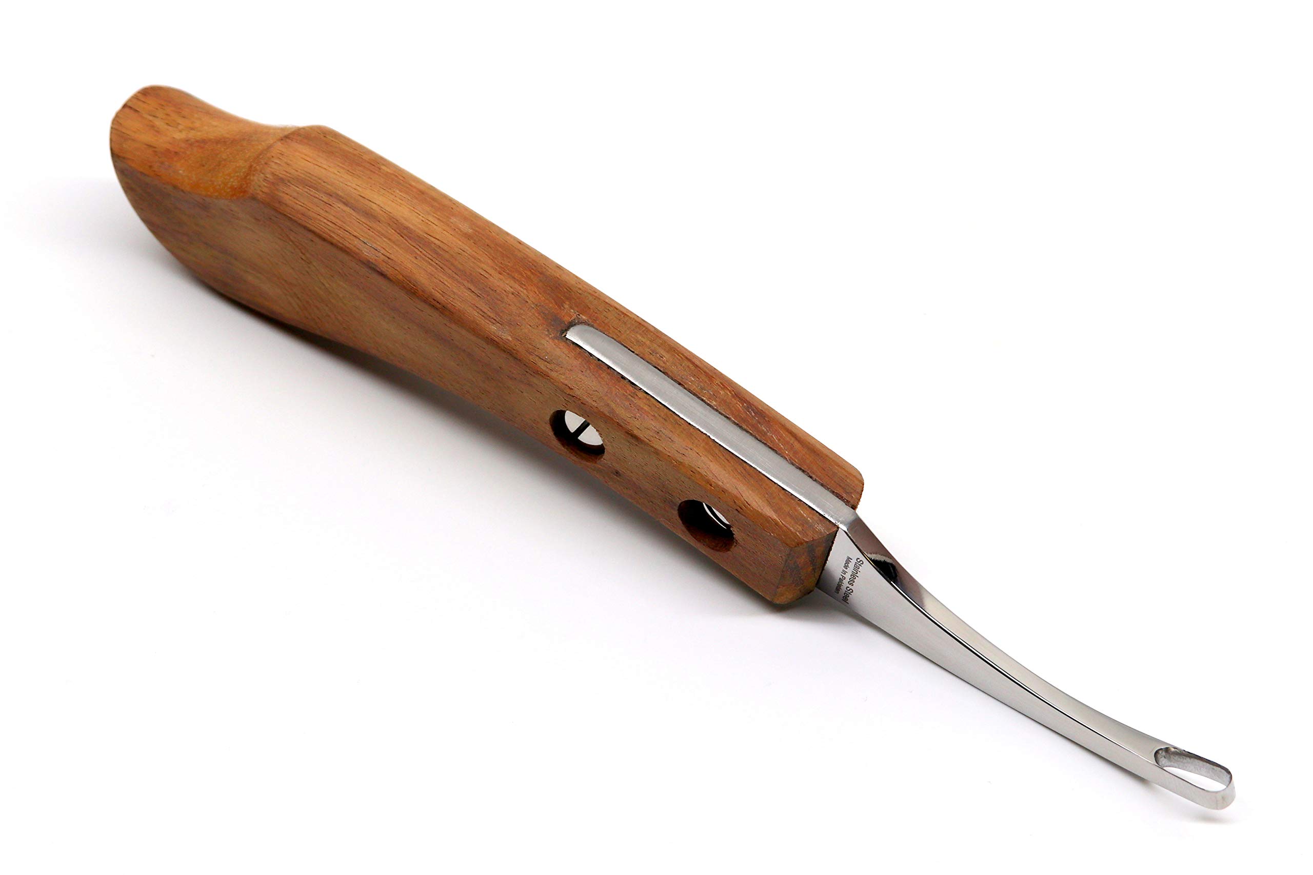 Farrier Hoof Abscess Small Loop Knife - 8 Inch Wooden Handle Tool for Horse Hoof Care - Perfect for Trimming, Cleaning & Treating Hoof Abscesses in Horses