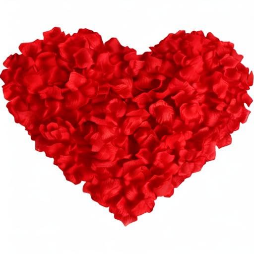 1000 Pcs Red Artificial Rose Petals - Premium Silk Flower Petals for Wedding Decor, Romantic Night, Valentine's Day, Party & Event Decoration - Perfect for Aisle Scattering, Table Centerpieces & Photo Backdrops (Red, 1000 Count)