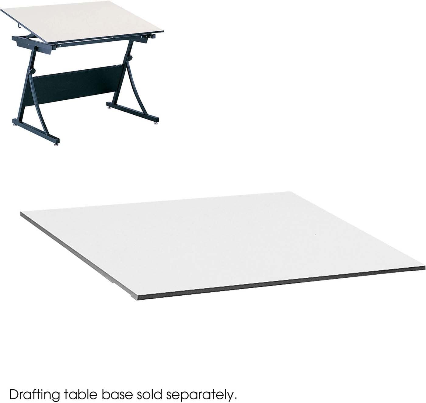 PlanMaster 60 x 37.5 Inch Adjustable Height Drafting Table - White Ergonomic Drawing Desk for Artists, Architects & Designers - Perfect for Home Office, Studio & Classroom Use