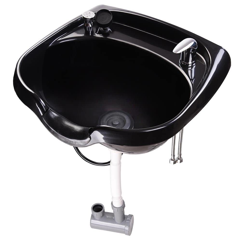 Professional Plastic Shampoo Bowl for Hair Washing - Salon & Barber Shop Equipment for Haircut, Styling & Spa Treatments (Perfect for Hair Salons, Barber Shops & Home Use)