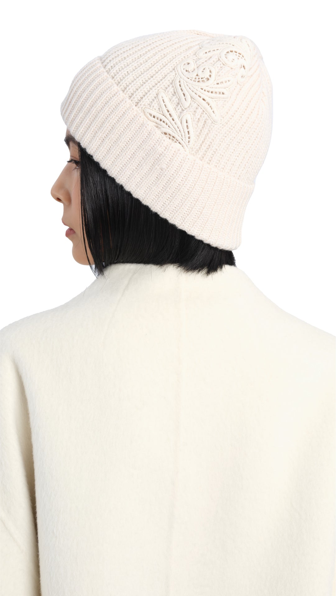 Mountain Beanie with Lace Trims - Warm Winter Knit Hat for Women & Men - Cozy Outdoor Hiking, Skiing, and Snowboarding Accessory