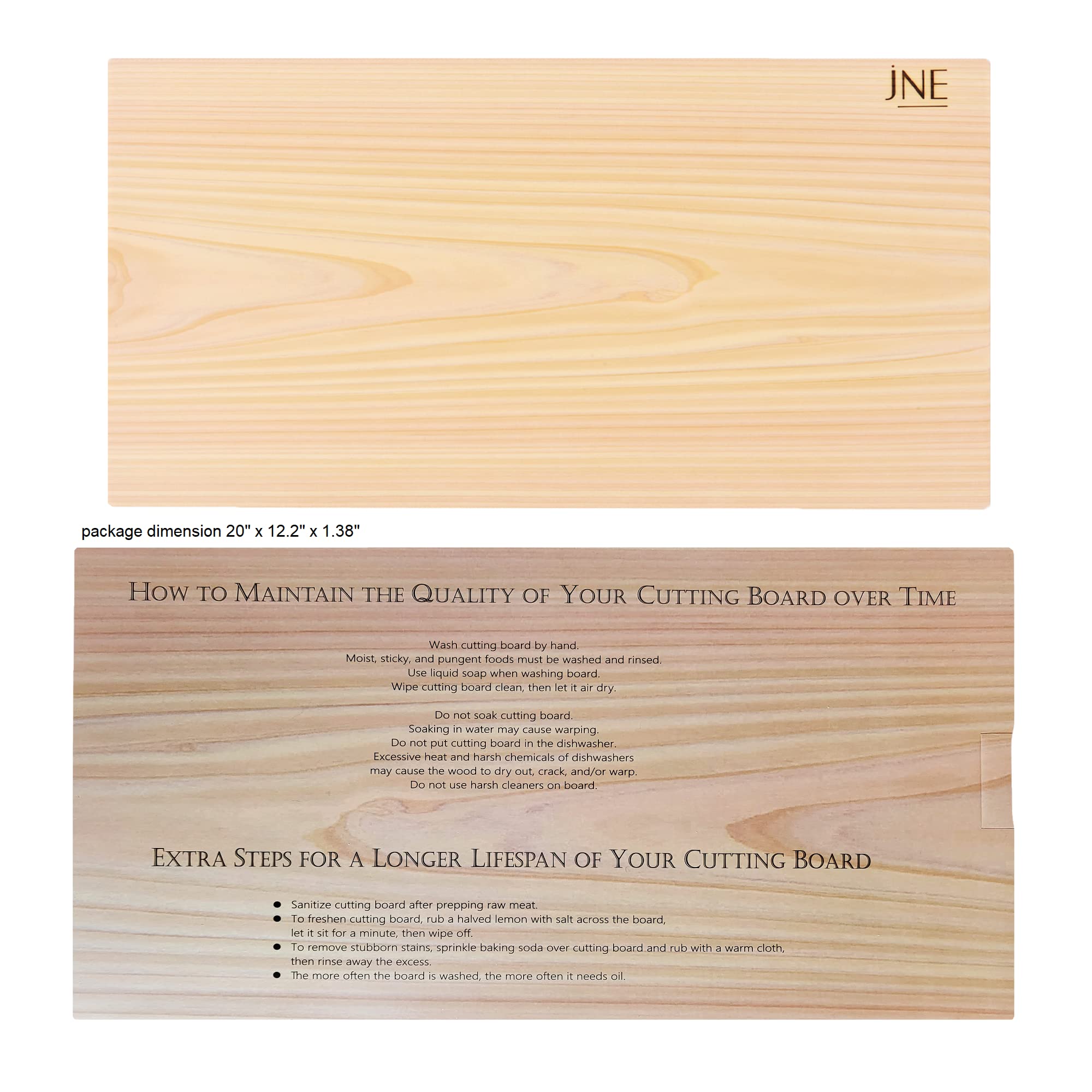 Premium Hinoki Cypress Wood Cutting Board - 19.75