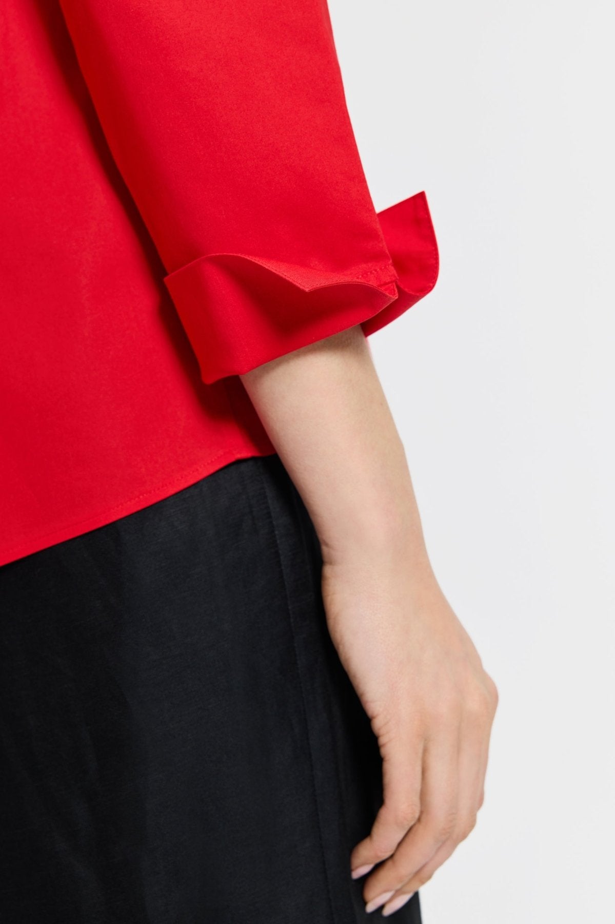 Agnes Wrinkle-Free Stretch Long Sleeve Popover Shirt for Women | Comfortable No-Iron Blouse for Office, Travel & Casual Wear