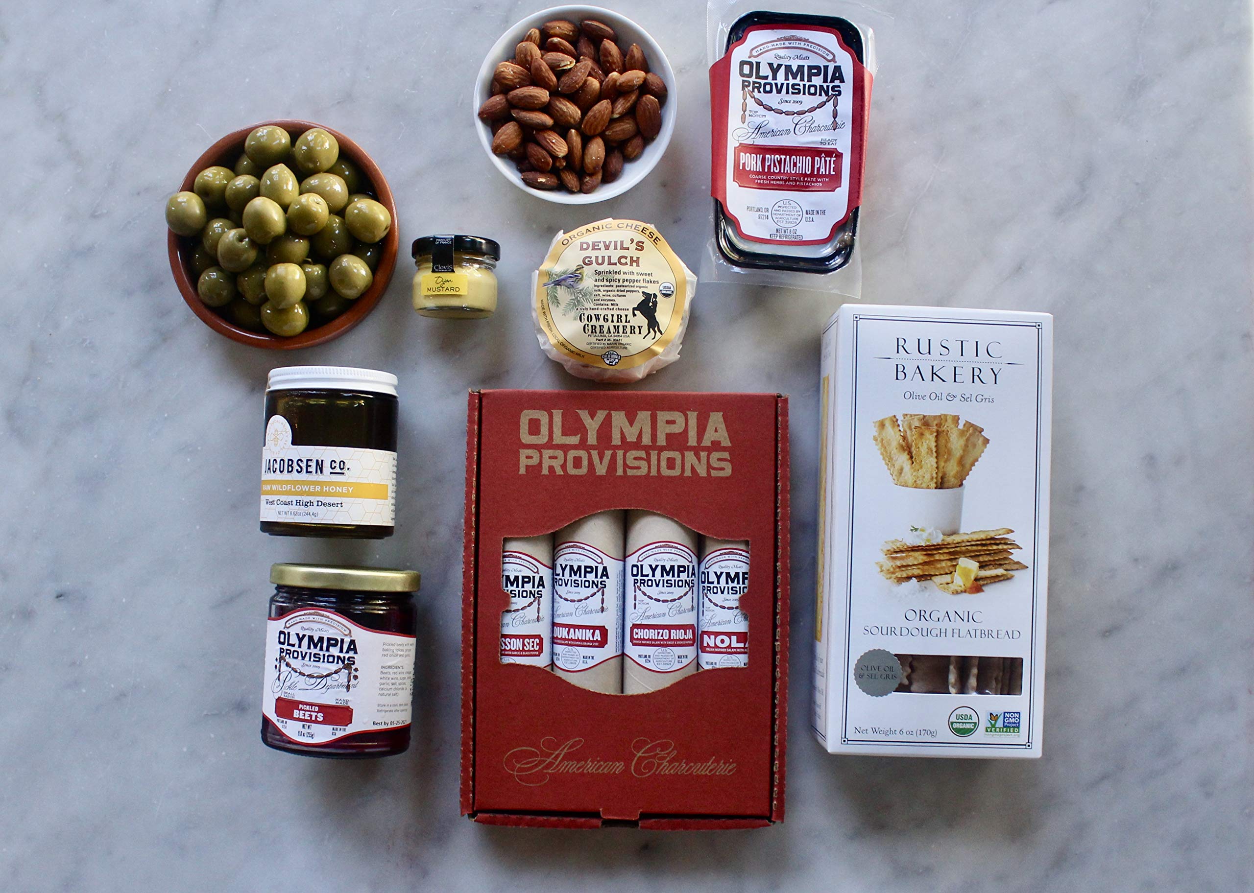 Olympia Provisions European Charcuterie Gift Box - 12 Premium Cured Meats & Artisanal Cheeses Collection | Perfect for Holiday Gifting, Wine Pairing & Charcuterie Board Parties